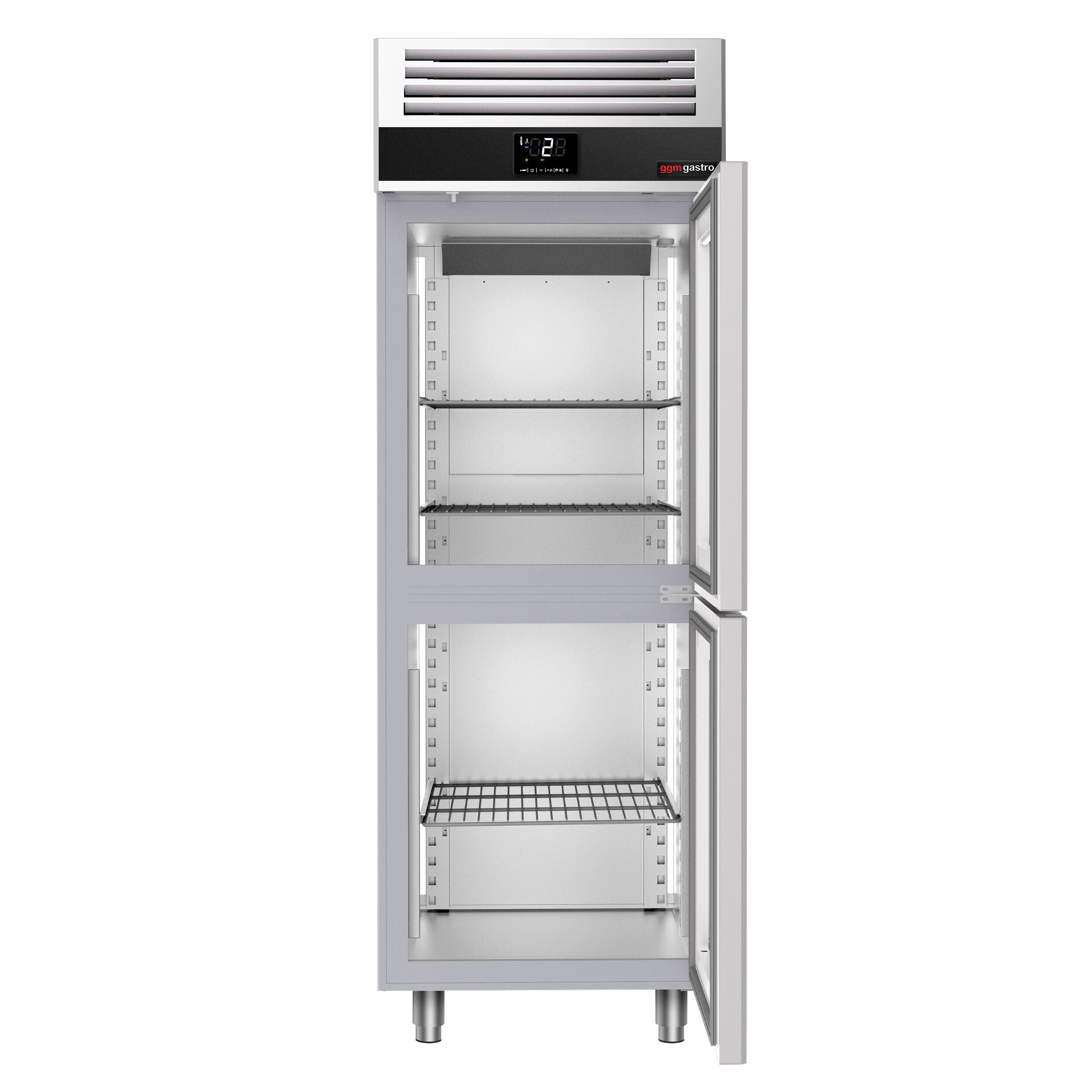Refrigerator Premium - GN 2/1 - 700 liters - 2 half glass doors