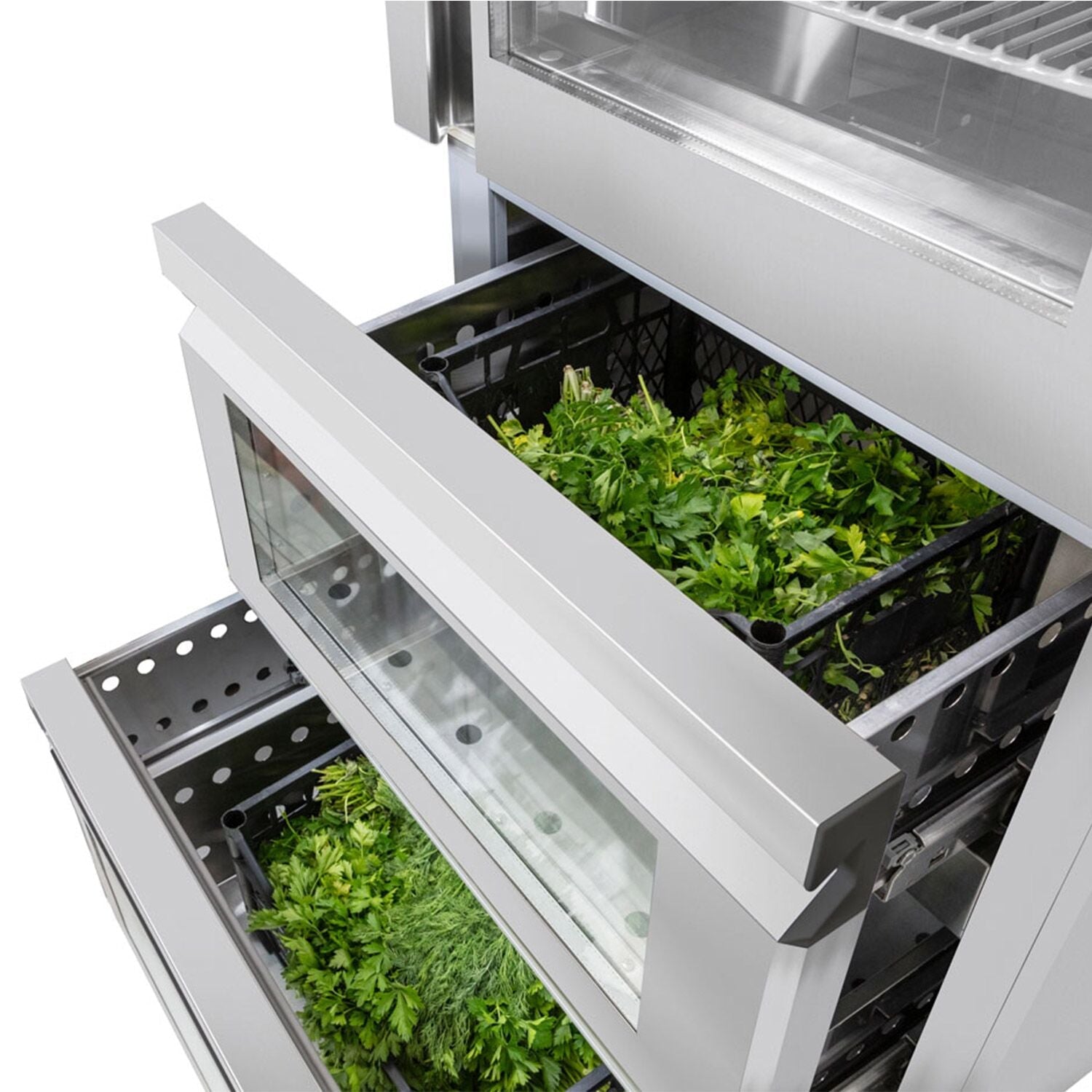 Refrigerator PremIum - GN 2/1 - 700 liters - 1 glass door & 2 glass drawer