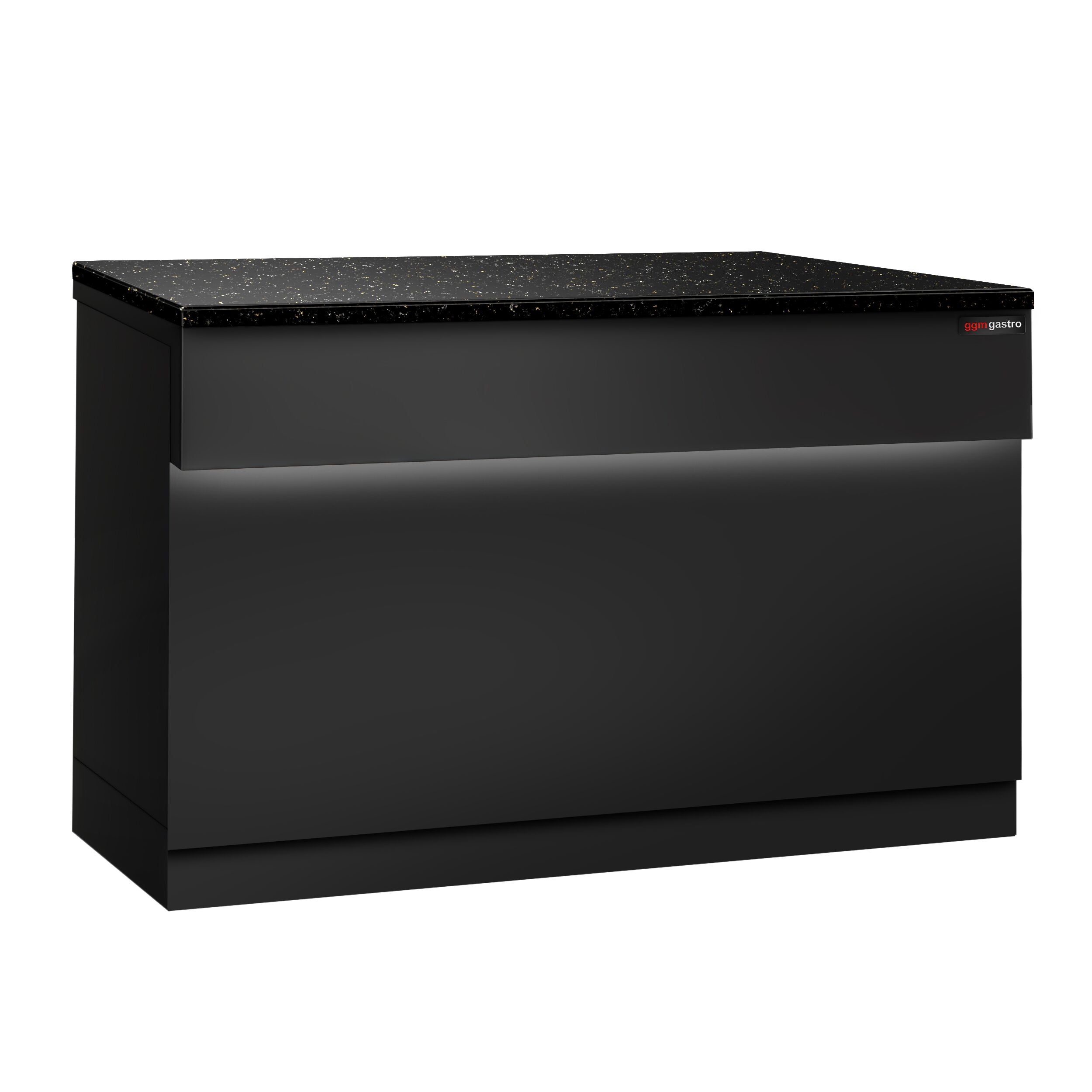 Case Counter Toronto -1500mm - Black Front Panel - Black Granite Working Call