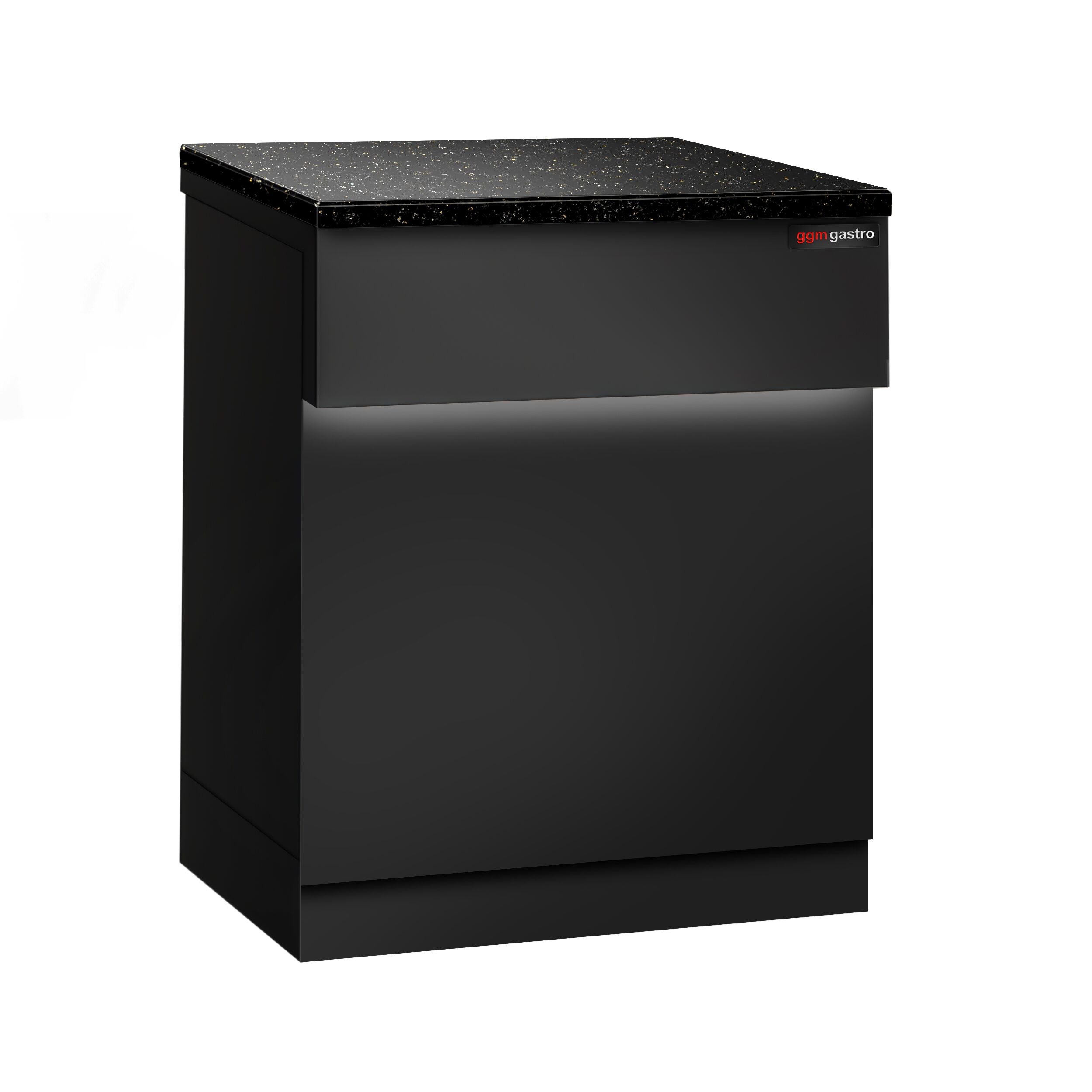 Case Counter Toronto- 600mm - Black Front Panel - Black Granite Working Call