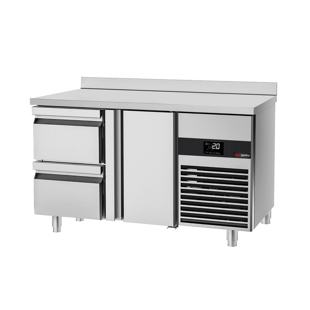 Cooling counter premium - 1400x700mm - 1 door & 2 drawers & backs