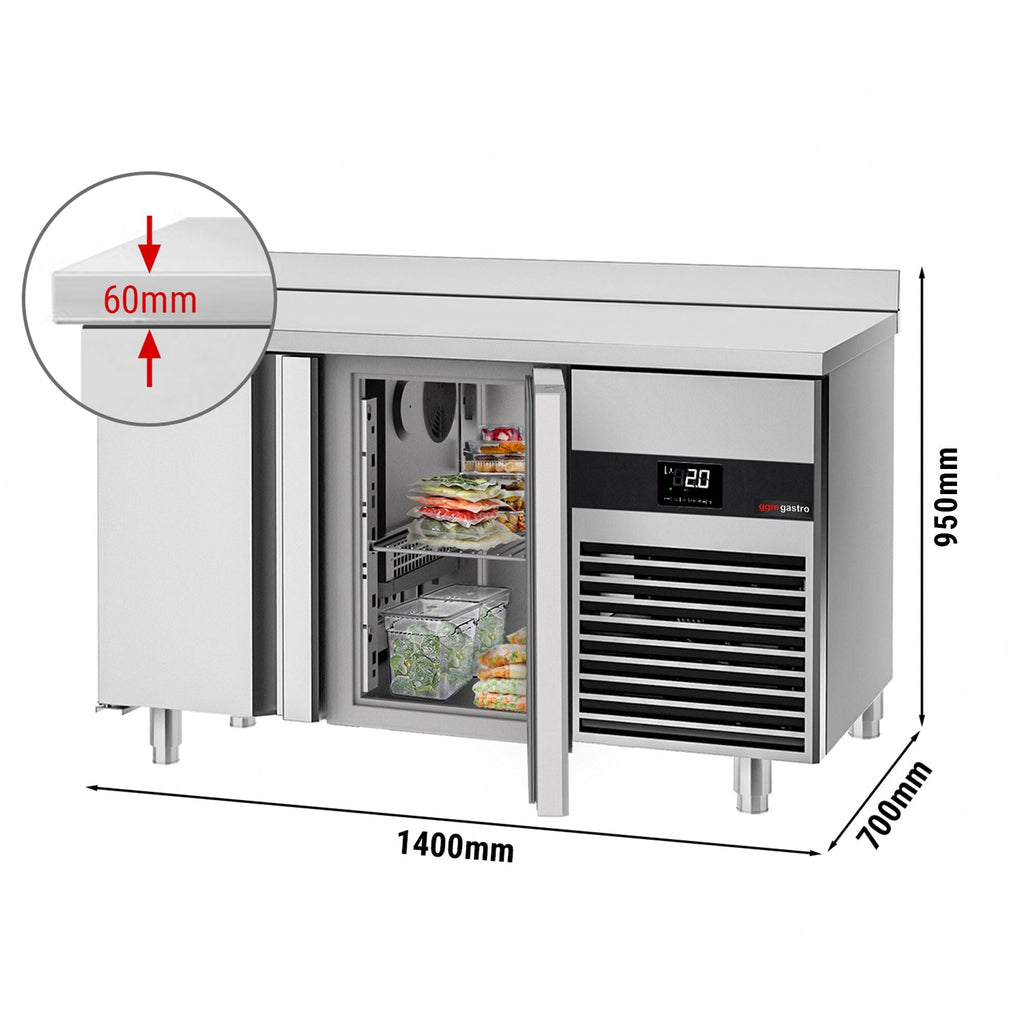 Cooled counter premium - 1.86 x 0.7 m - without a door, without grilled and without rail