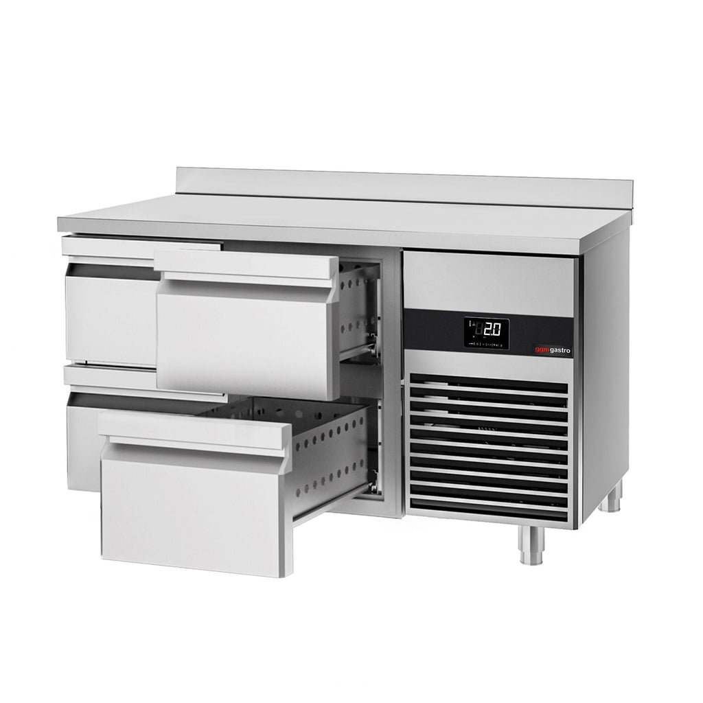 Cooling counter premium - 1,4 x 0.7 m - no doorless, grilled and non -ray