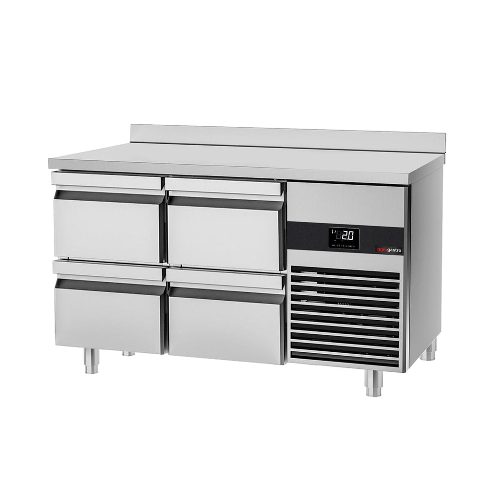 Cooling counter premium - 1,4 x 0.7 m - no doorless, grilled and non -ray
