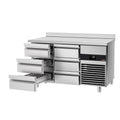Cooling counter premium - 1400x700mm - 6 drawers & backed