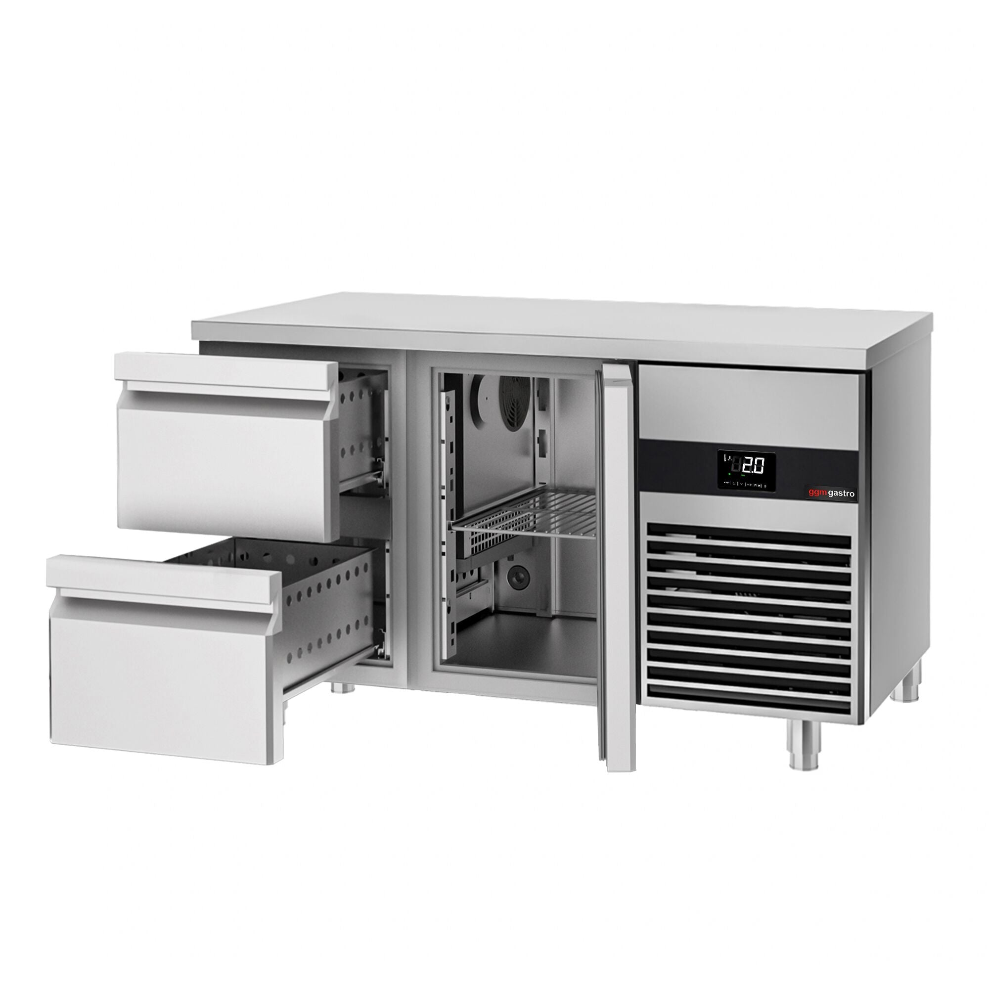 Cooled counter premium - 1400x700mm - 1 door & 2 drawers