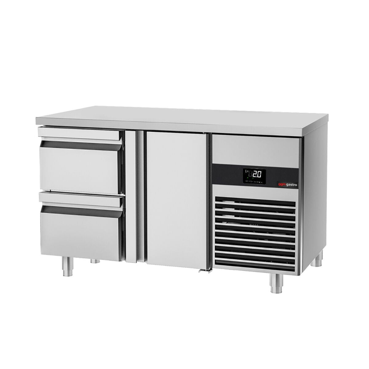 Cooled counter premium - 1400x700mm - 1 door & 2 drawers