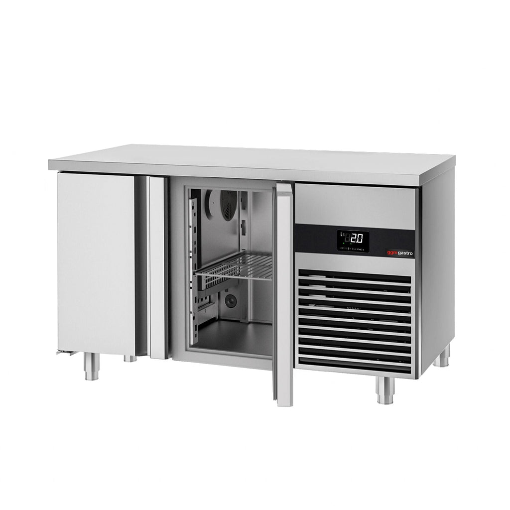Cooled counter premium - 1.4 x 0.7 m - without a door, grilled, without rail