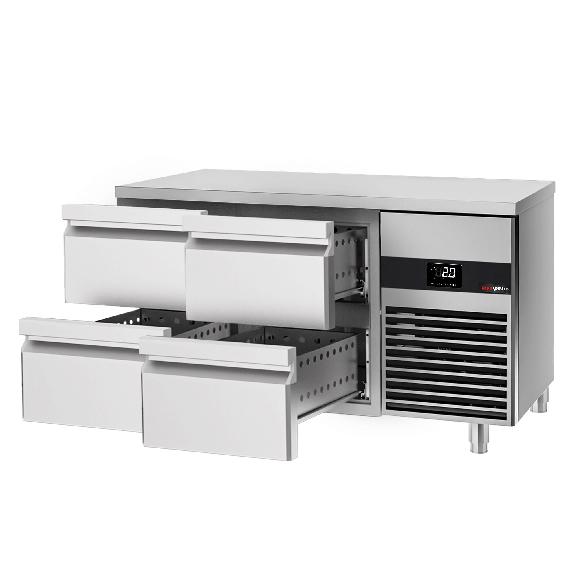 Cooling counter premium - 1.4 x 0.7 m - 4 drawers