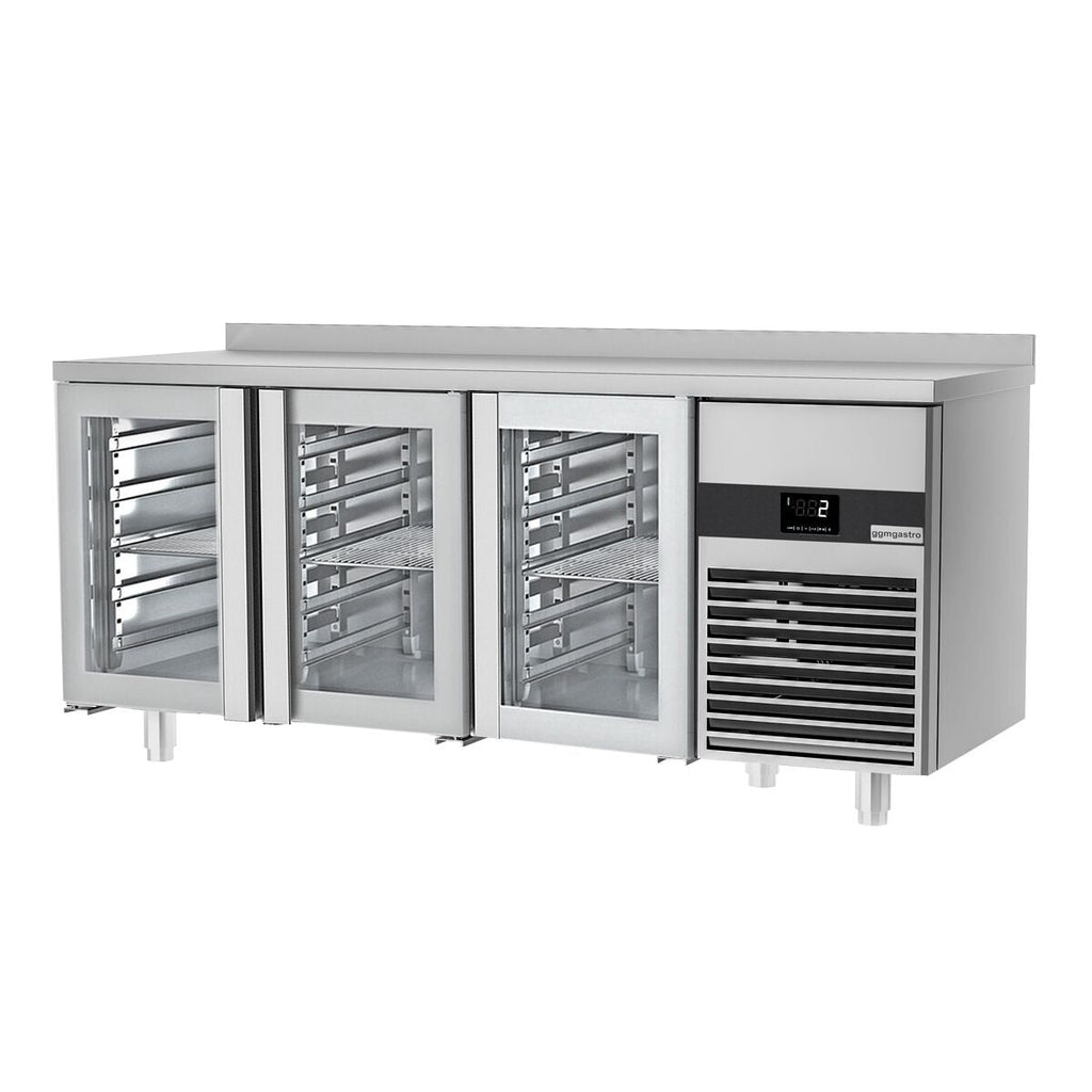 Cooling counter premium - 1865x700mm & 3 glass doors & back