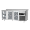 Cooling counter premium - 1865x700mm & 3 glass doors & back