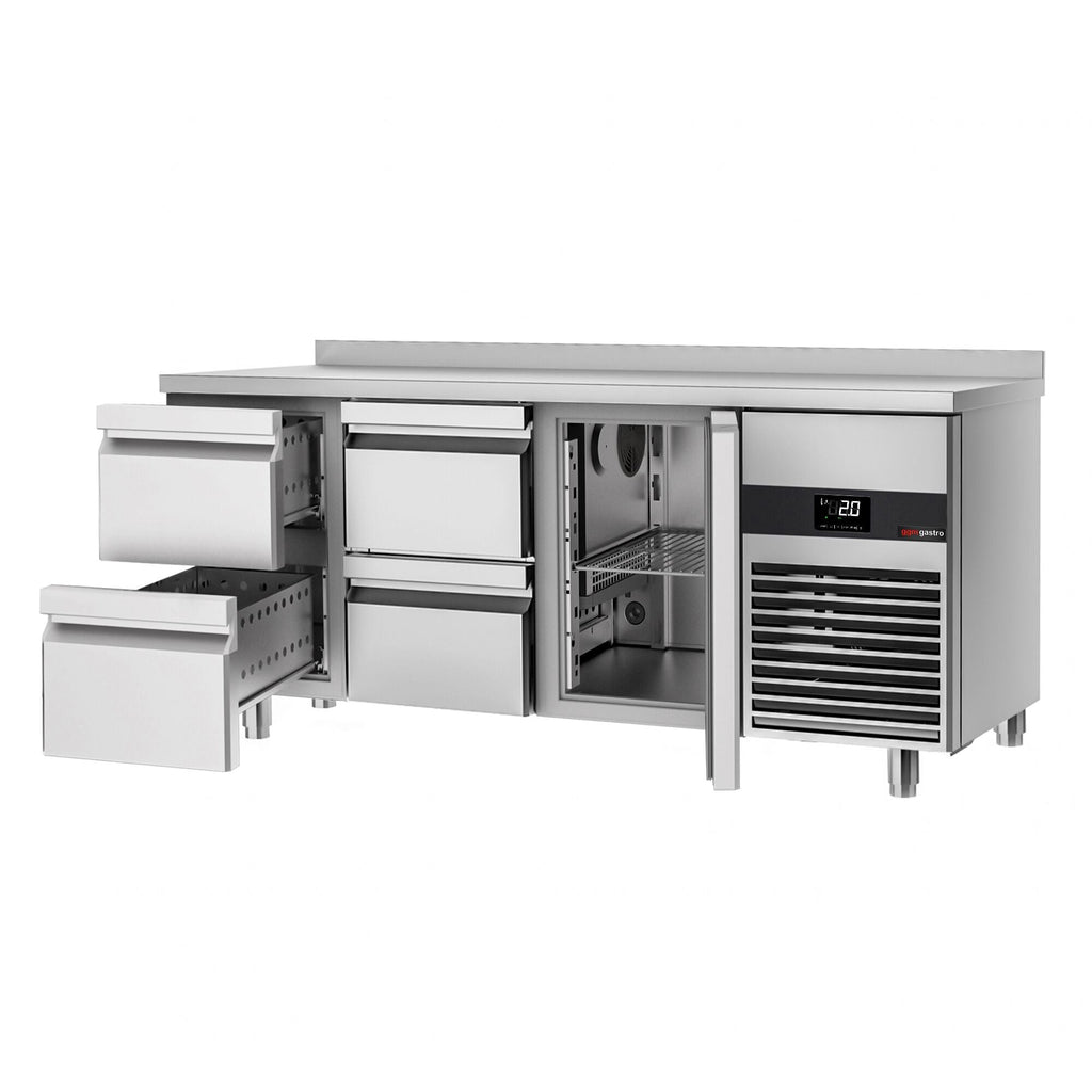 Cooling counter premium - 1865x700mm - 1 door & 4 drawer & back