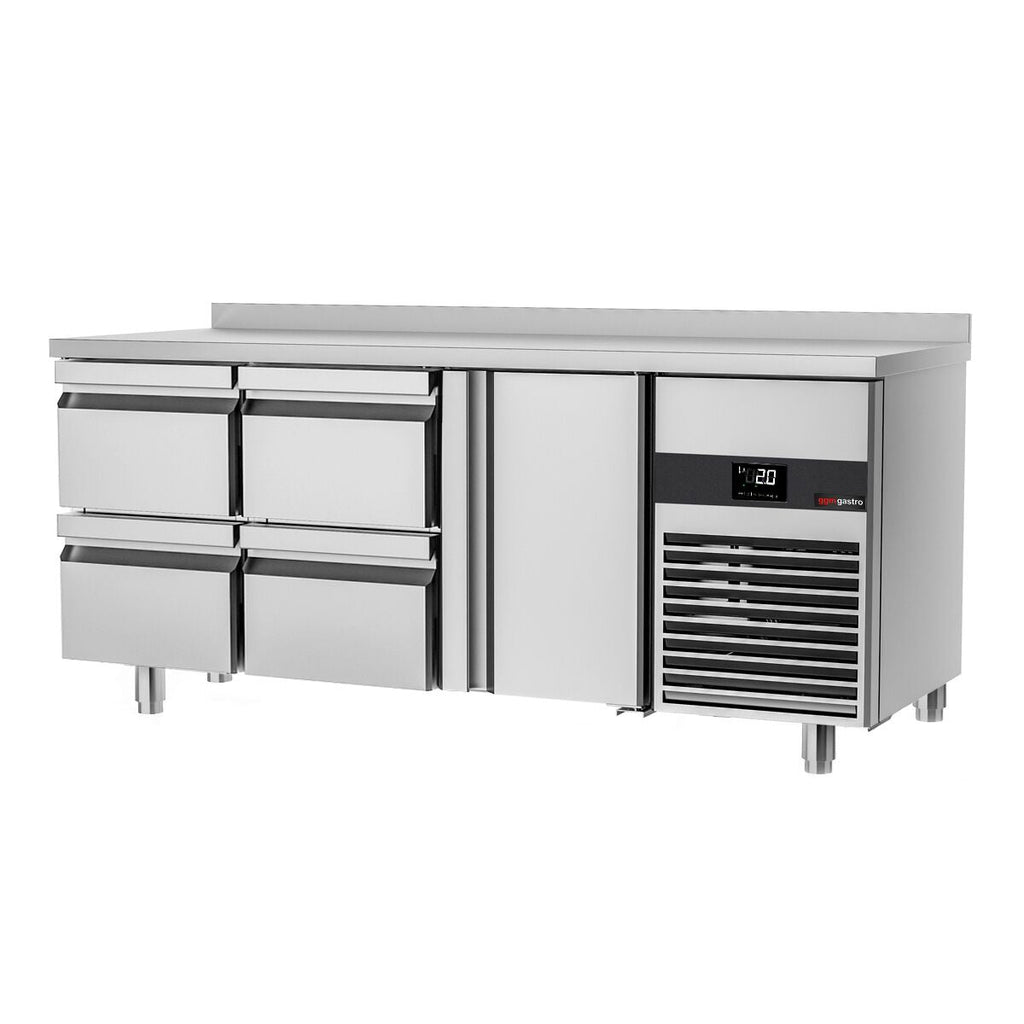 Cooling counter premium - 1865x700mm - 1 door & 4 drawer & back