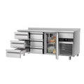 Cooling counter premium - 1865x700mm - 1 door & 6 drawers & backs