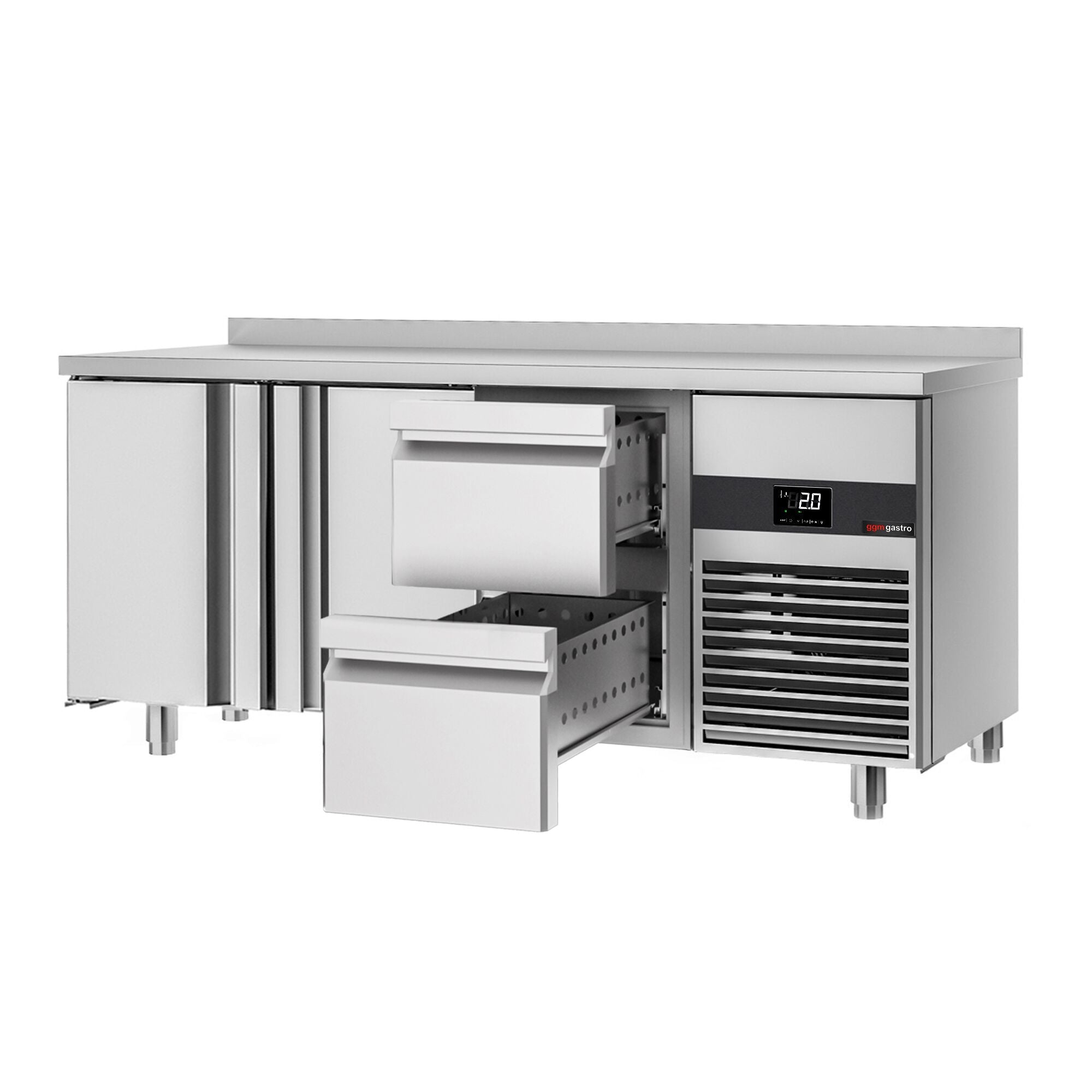 Cooling counter premium - 1865x700mm - 2 doors & 2 drawers & backs