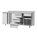 Cooling counter premium - 1865x700mm - 2 doors & 3 drawers & backs
