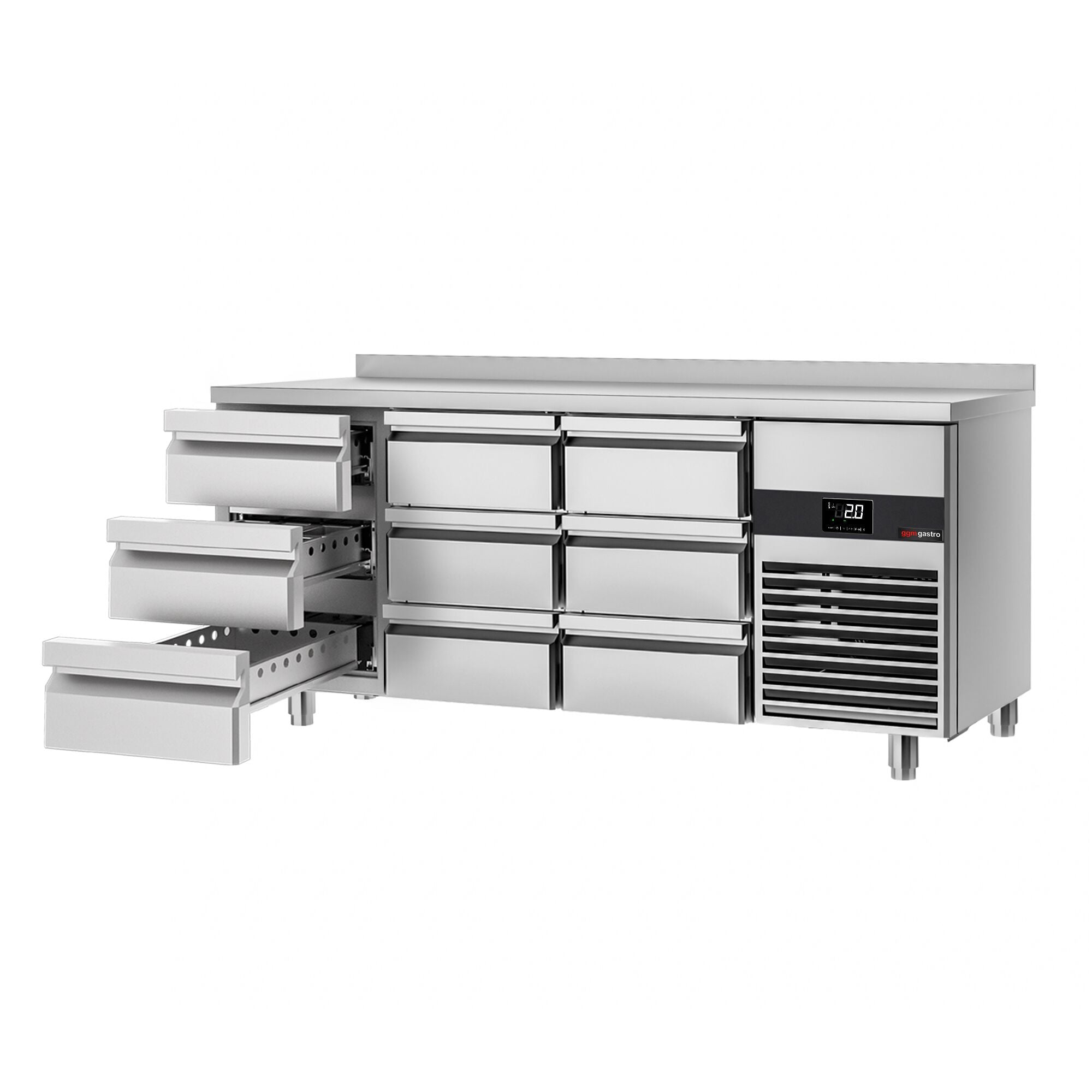 Cooling counter premium - 1865x700mm - 9 drawer & backed