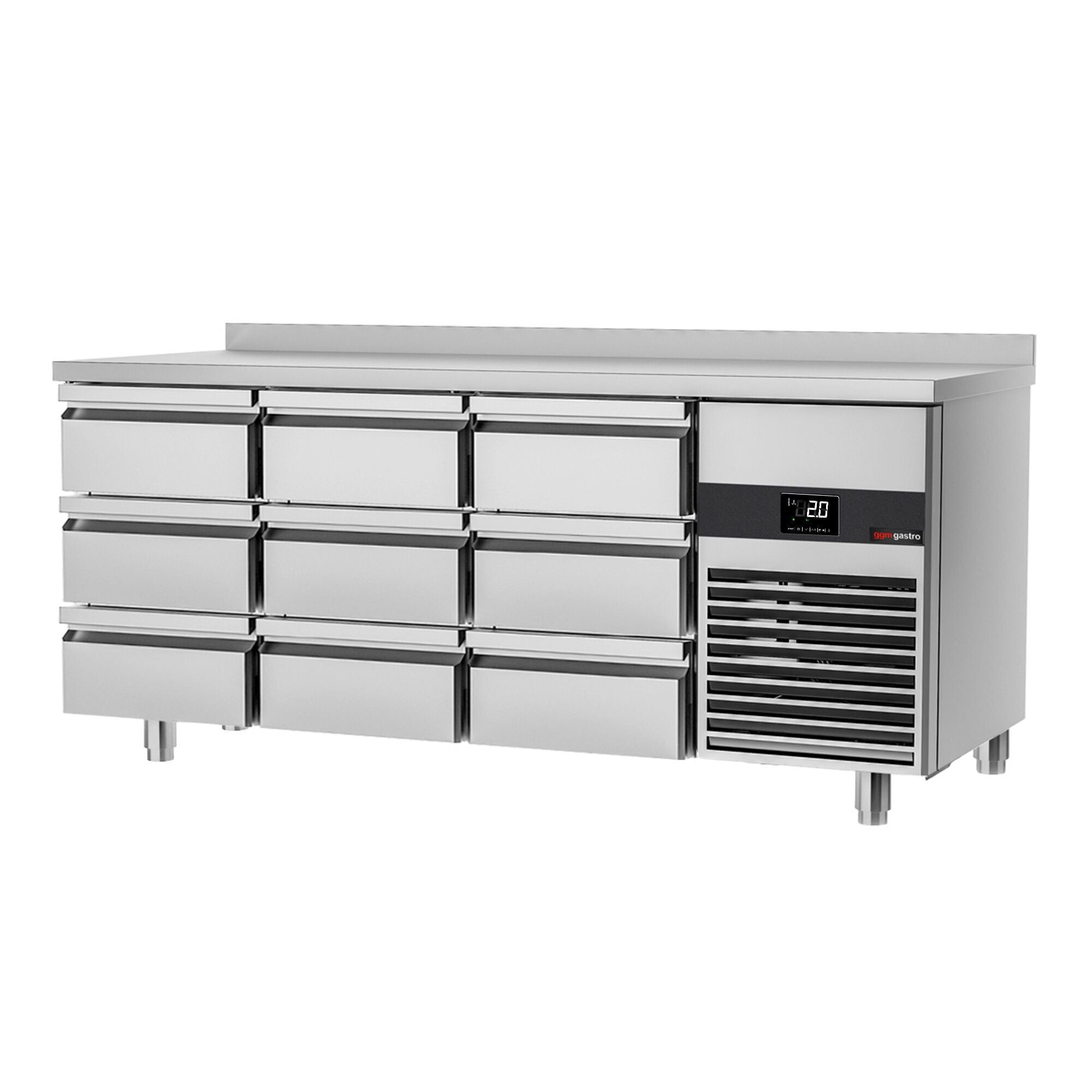 Cooling counter premium - 1865x700mm - 9 drawer & backed