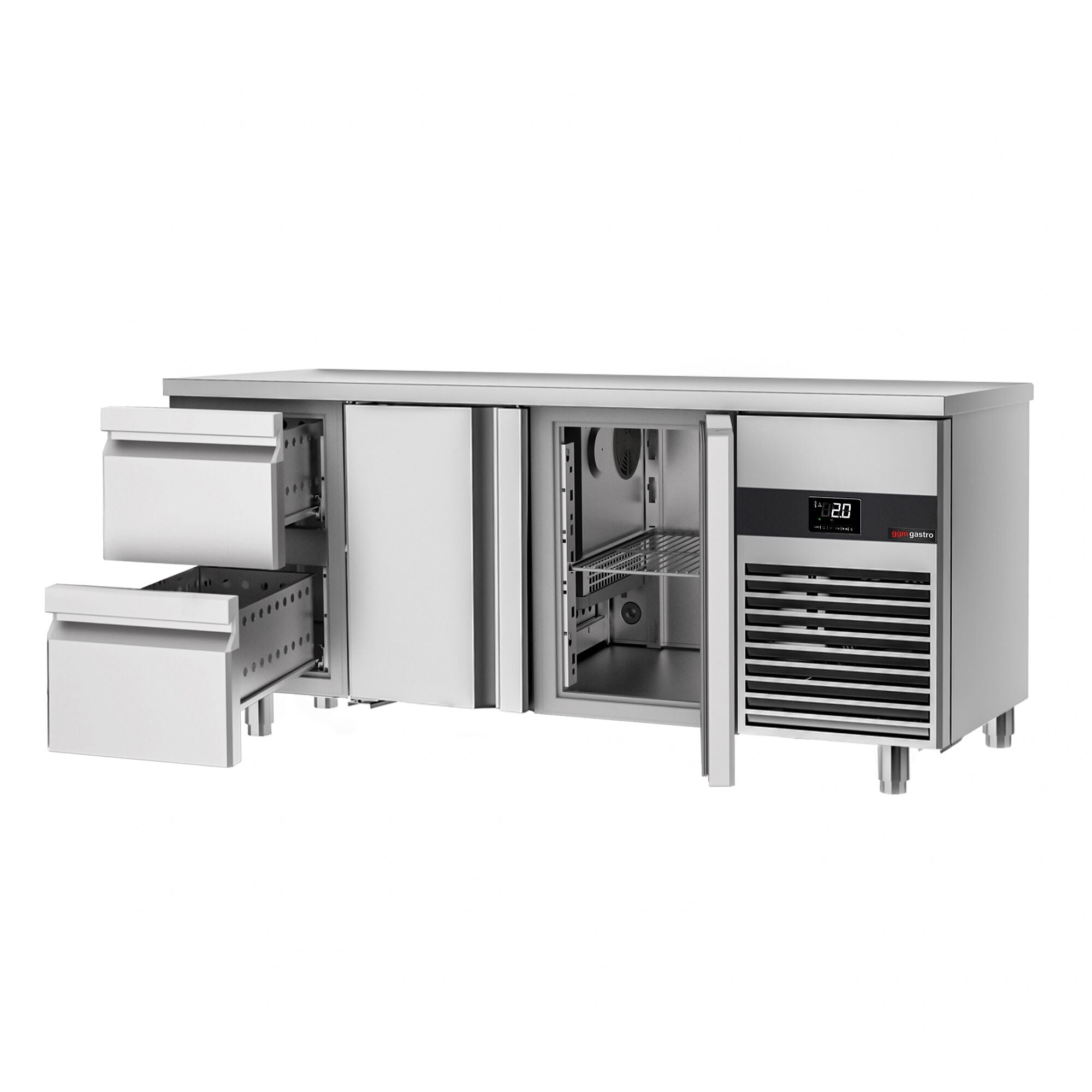 Cooling counter premium - 1865x700mm - 2 doors & 2 drawers