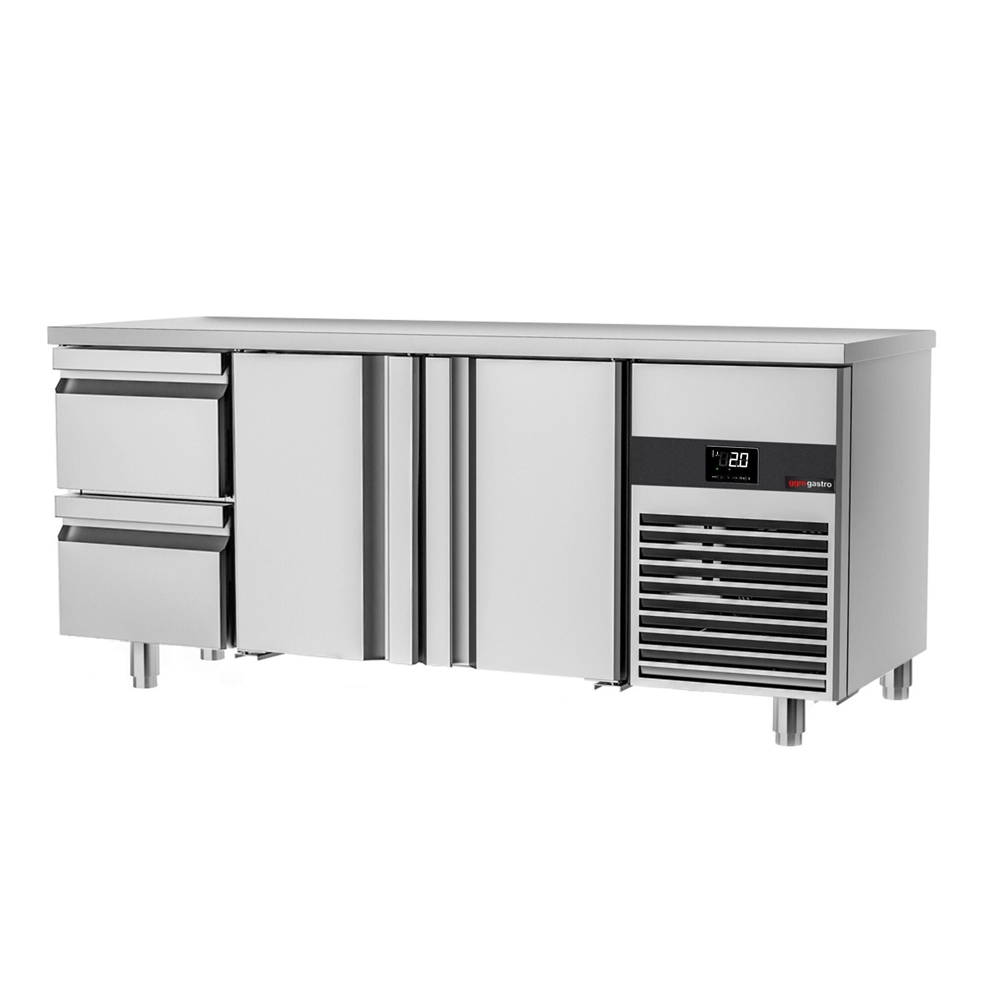 Cooling counter premium - 1865x700mm - 2 doors & 2 drawers