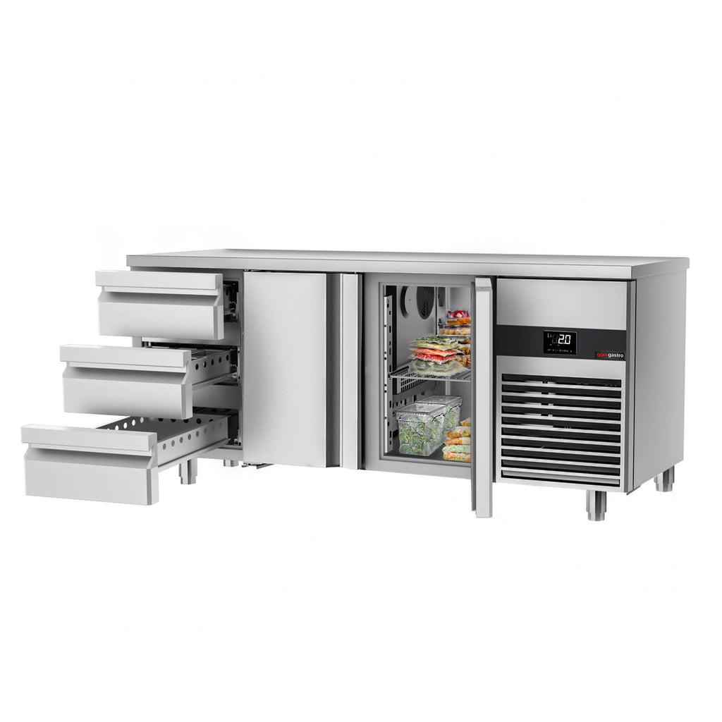 Cooling counter premium - 1865x700mm - 2 doors & 3 drawers