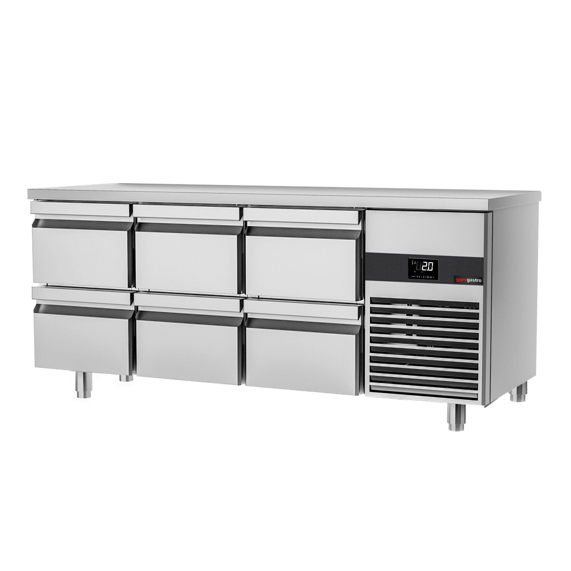 Cooled counter premium - 1865x700mm - 6 drawers