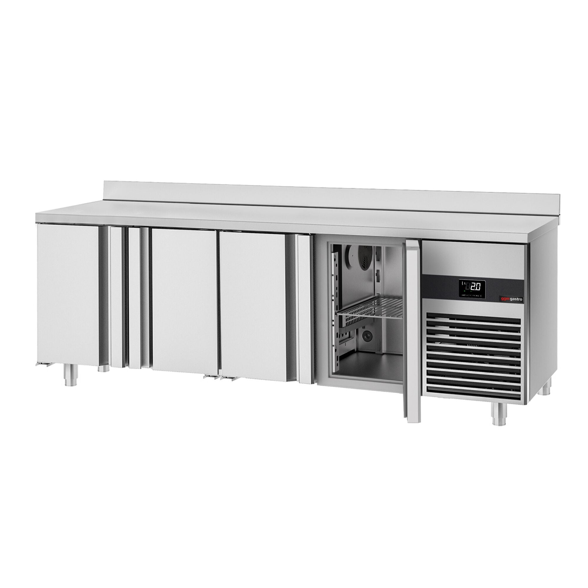 Cooling counter premium - 2330x600mm - 4 doors & backed