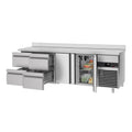 Cooling counter premıum - 2330x700mm -2 door & 4 drawer & Back