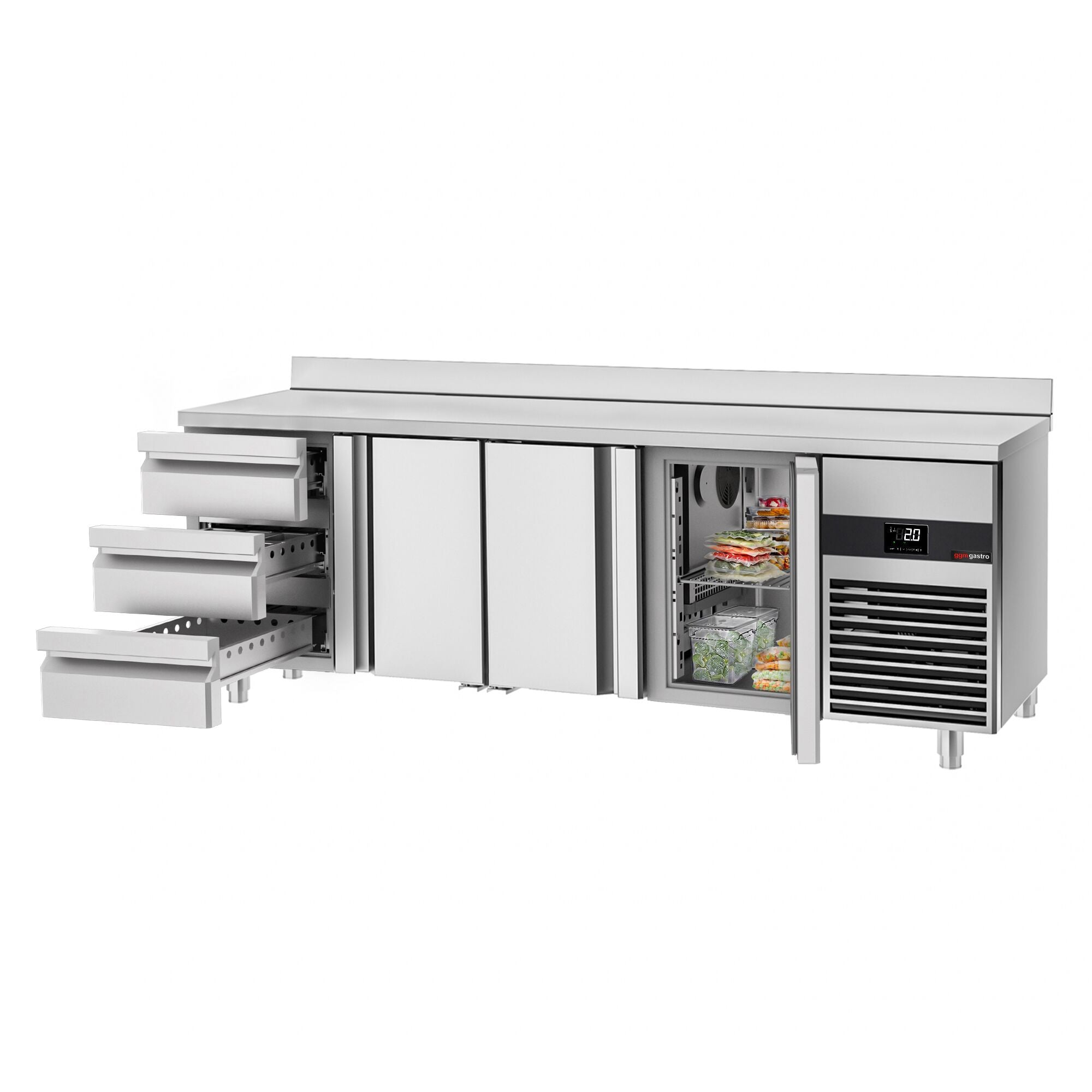 Cooling counter premıum - 2330x700mm - 3 doors & 3 drawers & backs