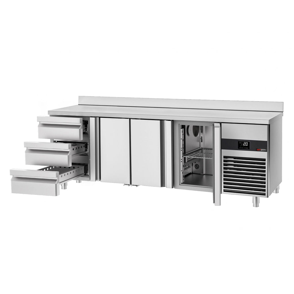 Cooling counter premıum - 2330x700mm - 3 doors & 3 drawers & backs