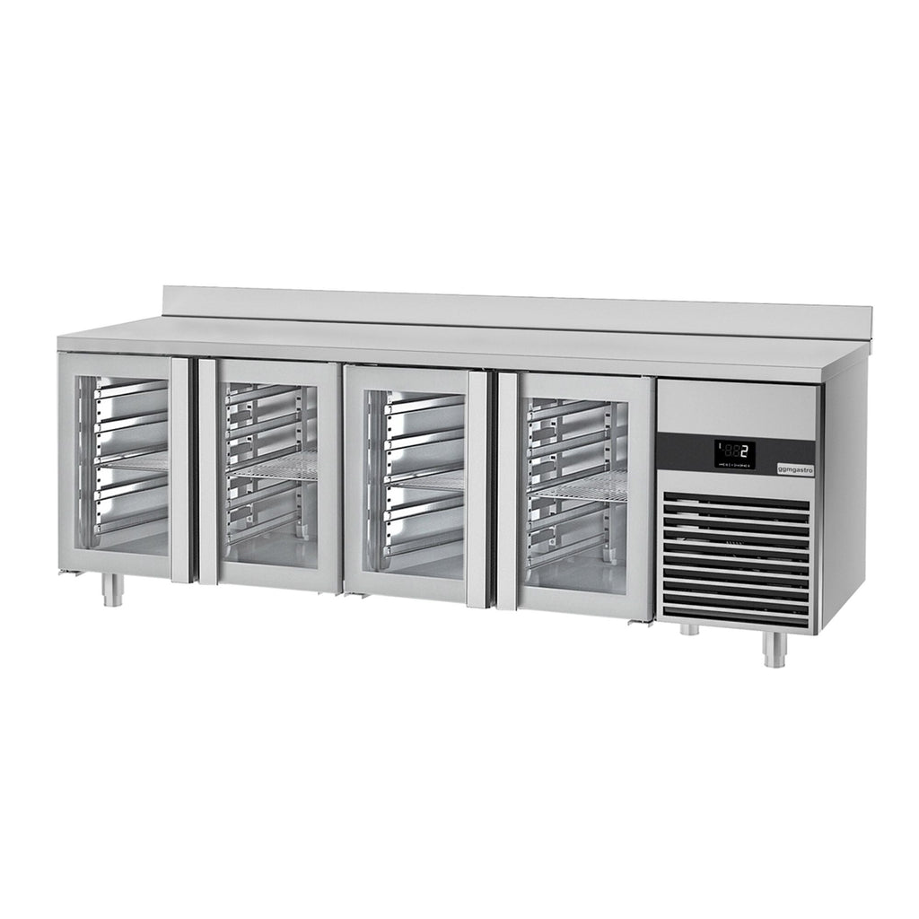 Cooling counter premıum -2300x700mm - 4 glass doors & backed