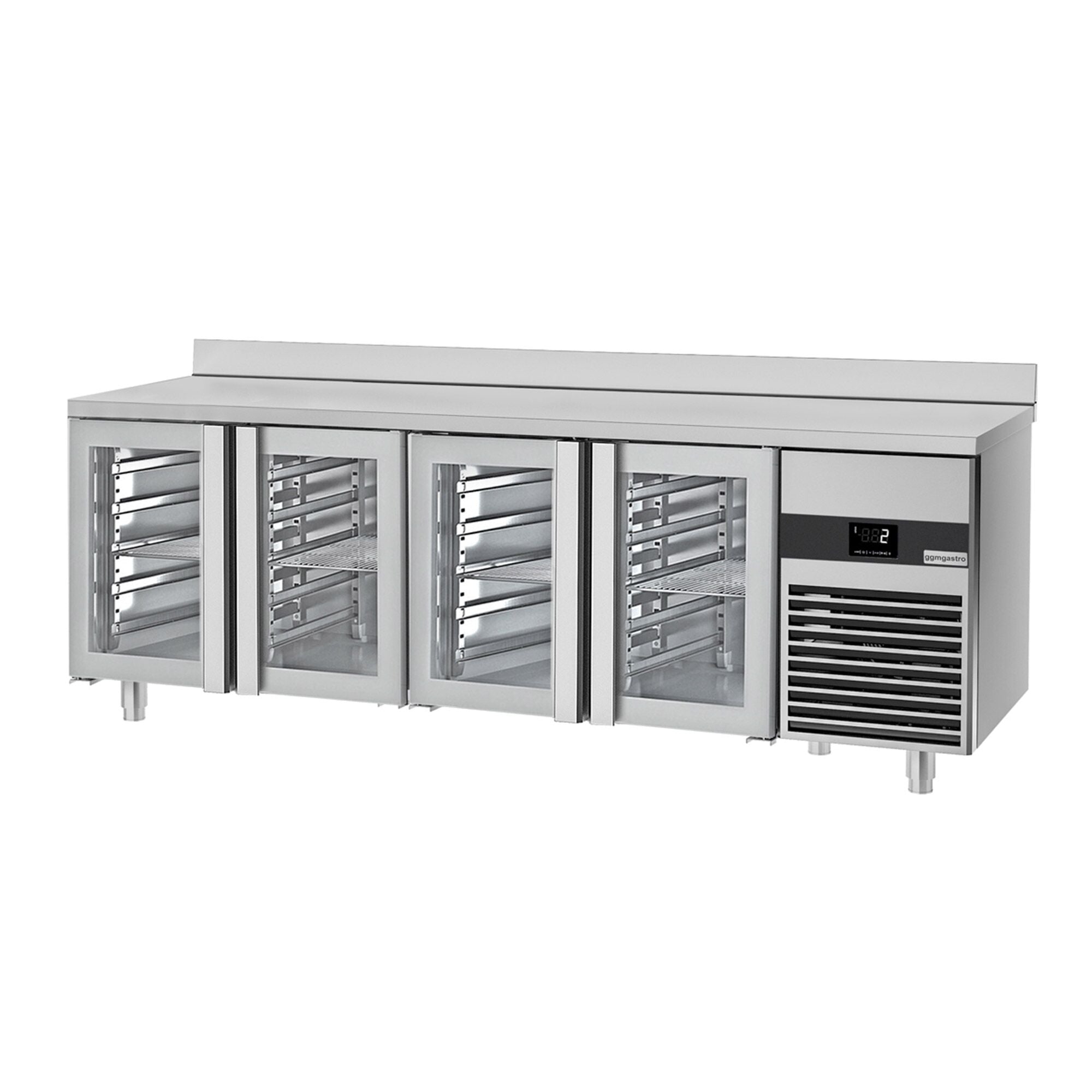 Cooling counter premıum -2300x700mm - 4 glass doors & backed