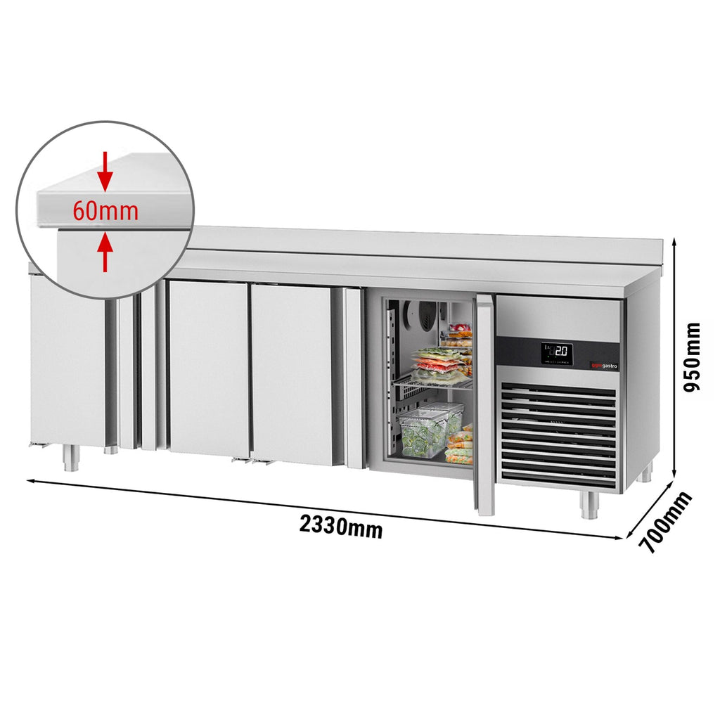 Cooling counter premium - 2330x700mm - 4 doors & backs