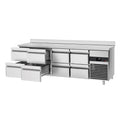 Cooling counter premıum - 2330x700mm - 8 drawer & backed