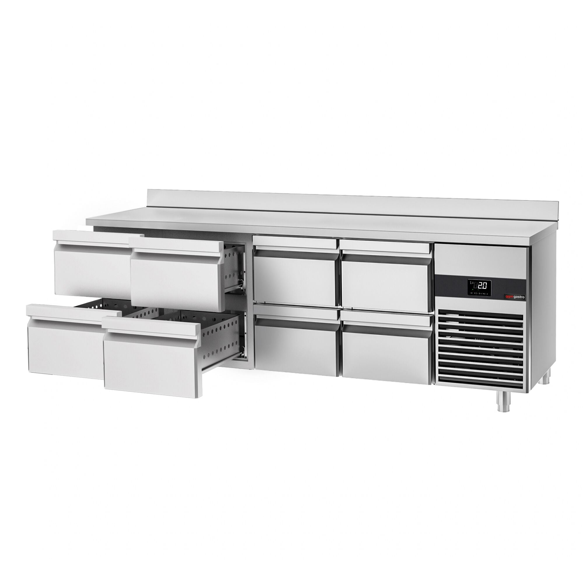 Cooling counter premıum - 2330x700mm - 8 drawer & backed
