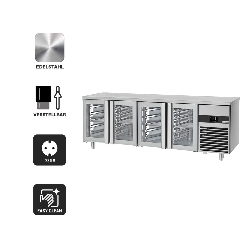 Cooled counter premium -2300x700mm - 4 glass doors