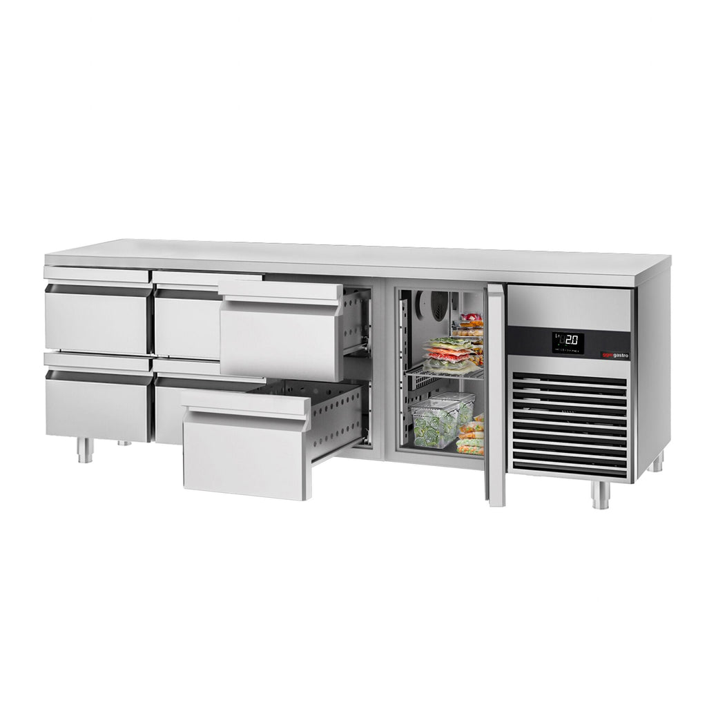Cooling counter premium - 2330x700mm - 1 door & 6 drawers