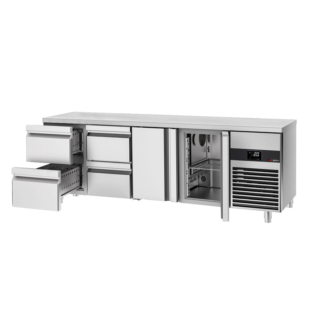 Cooling counter premium - 2330x700mm - 2 doors & 4 drawers