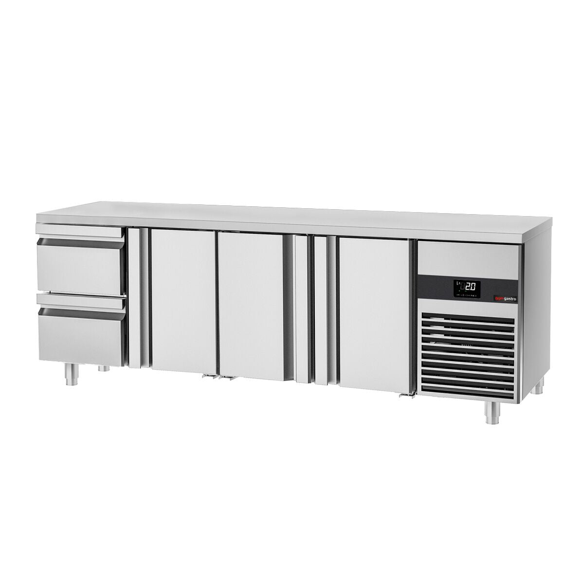 Cooling counter premium - 2330x700mm - 3 doors & 2 drawers