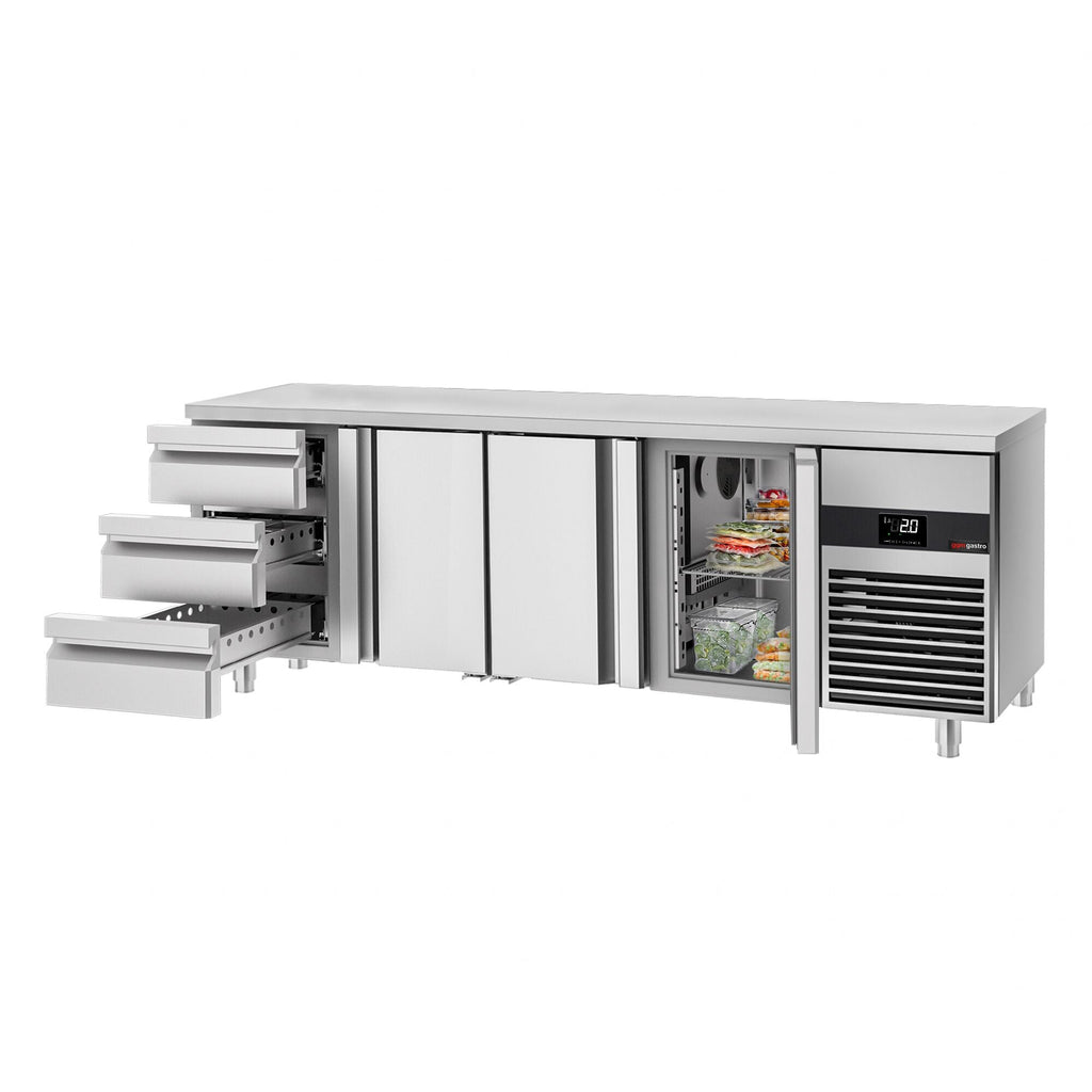 Cooling counter premıum - 2330x700mm - 3 doors & 3 drawers