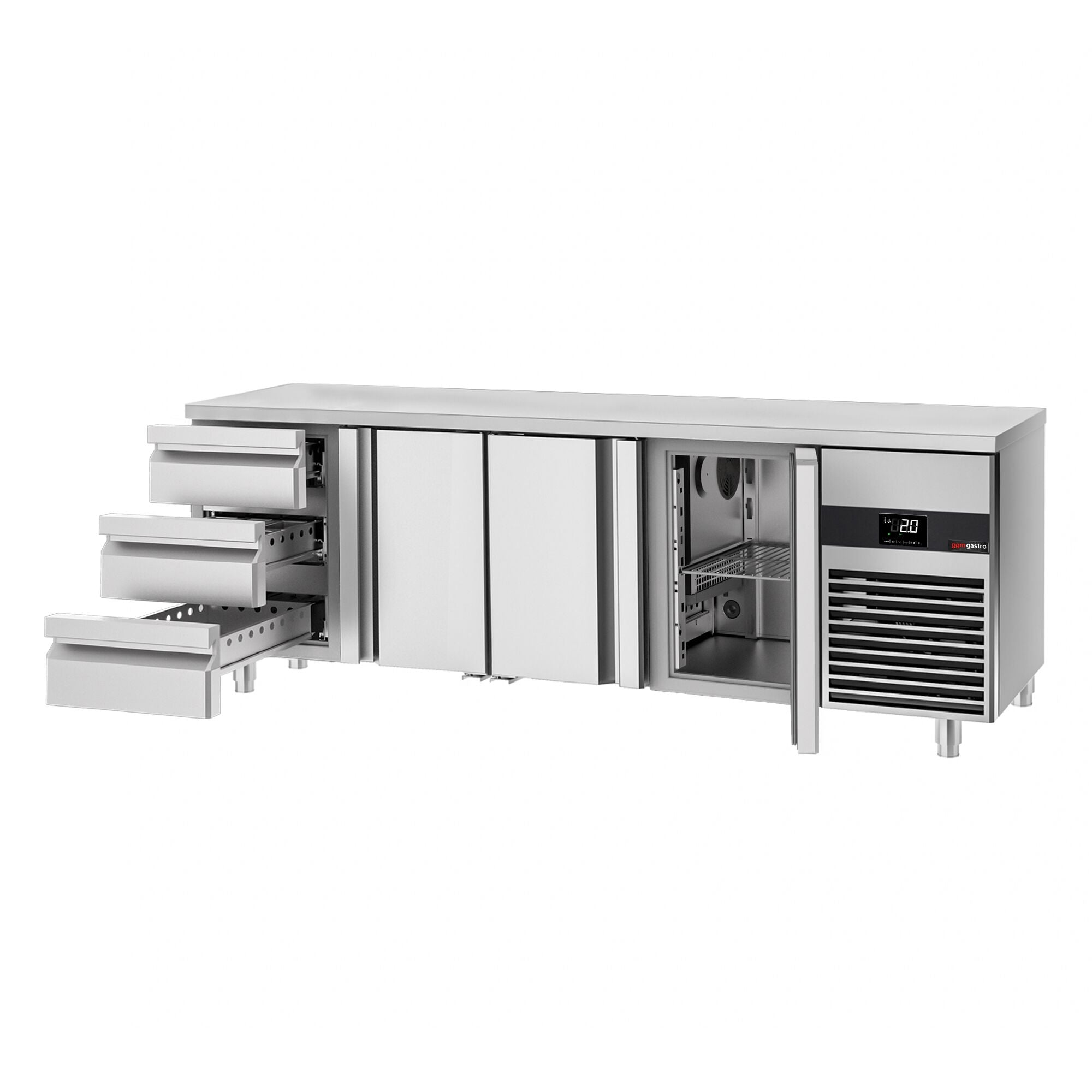 Cooling counter premıum - 2330x700mm - 3 doors & 3 drawers
