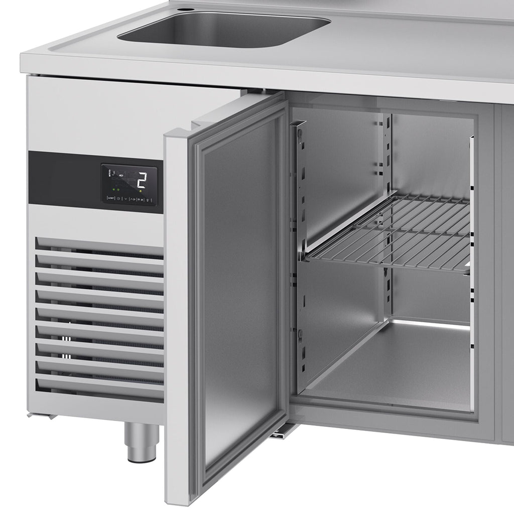 Cooling counter premıum - 1430x700mm - 2 doors, 1 Left Evyeli & Back