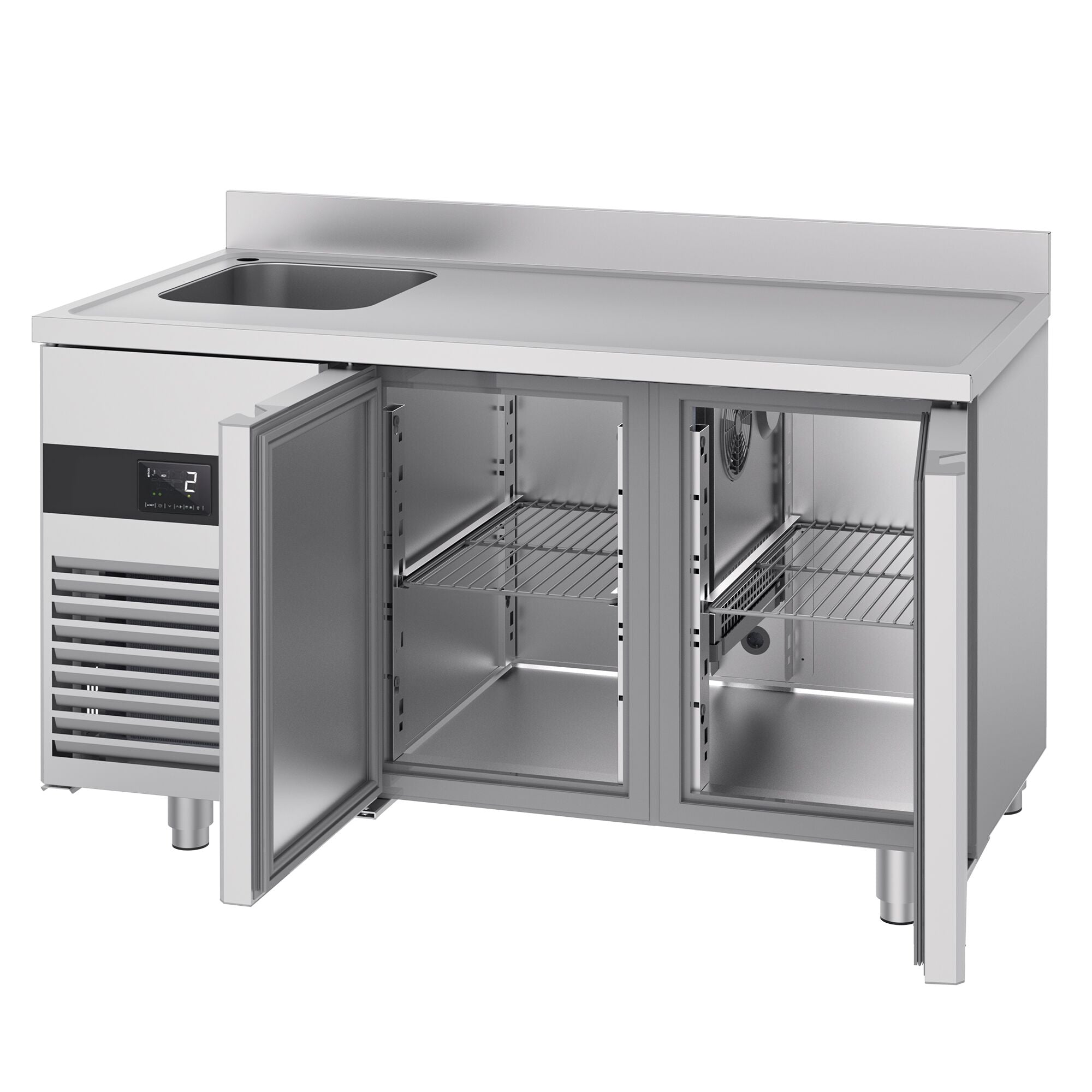 Cooling counter premıum - 1430x700mm - 2 doors, 1 Left Evyeli & Back