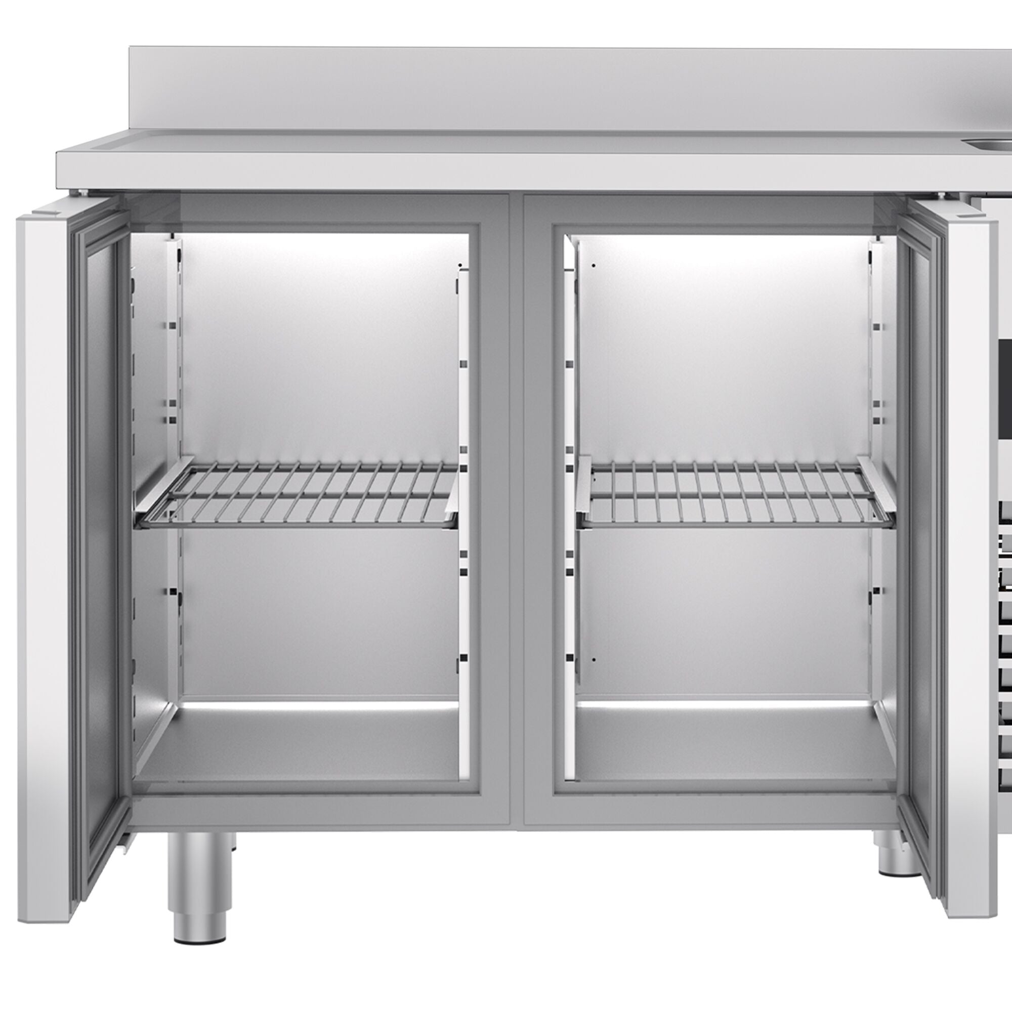 Cooling counter premıum - 1430x700mm - 2 doors, 1 right house & backed
