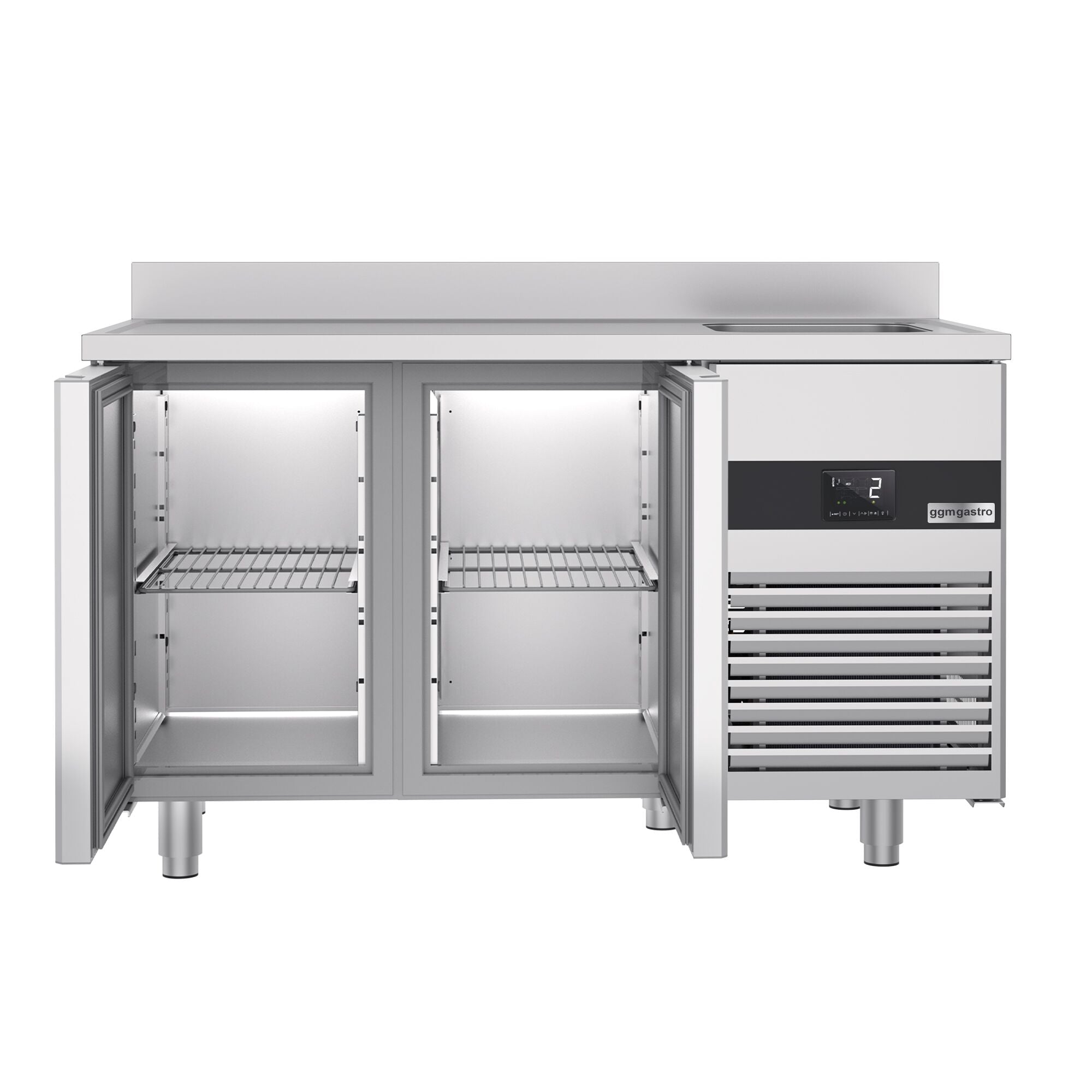 Cooling counter premıum - 1430x700mm - 2 doors, 1 right house & backed