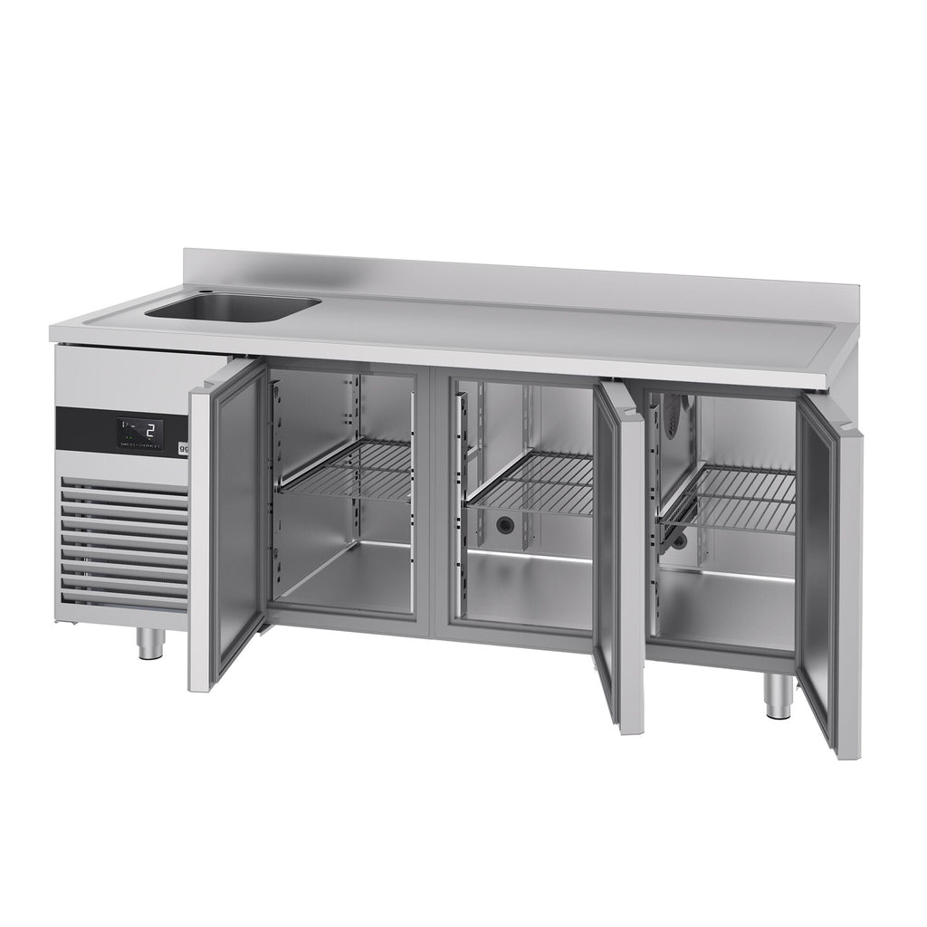 Cooling counter premıum - 1900x700mm - 3 doors, 1 Left Evyeli & Back