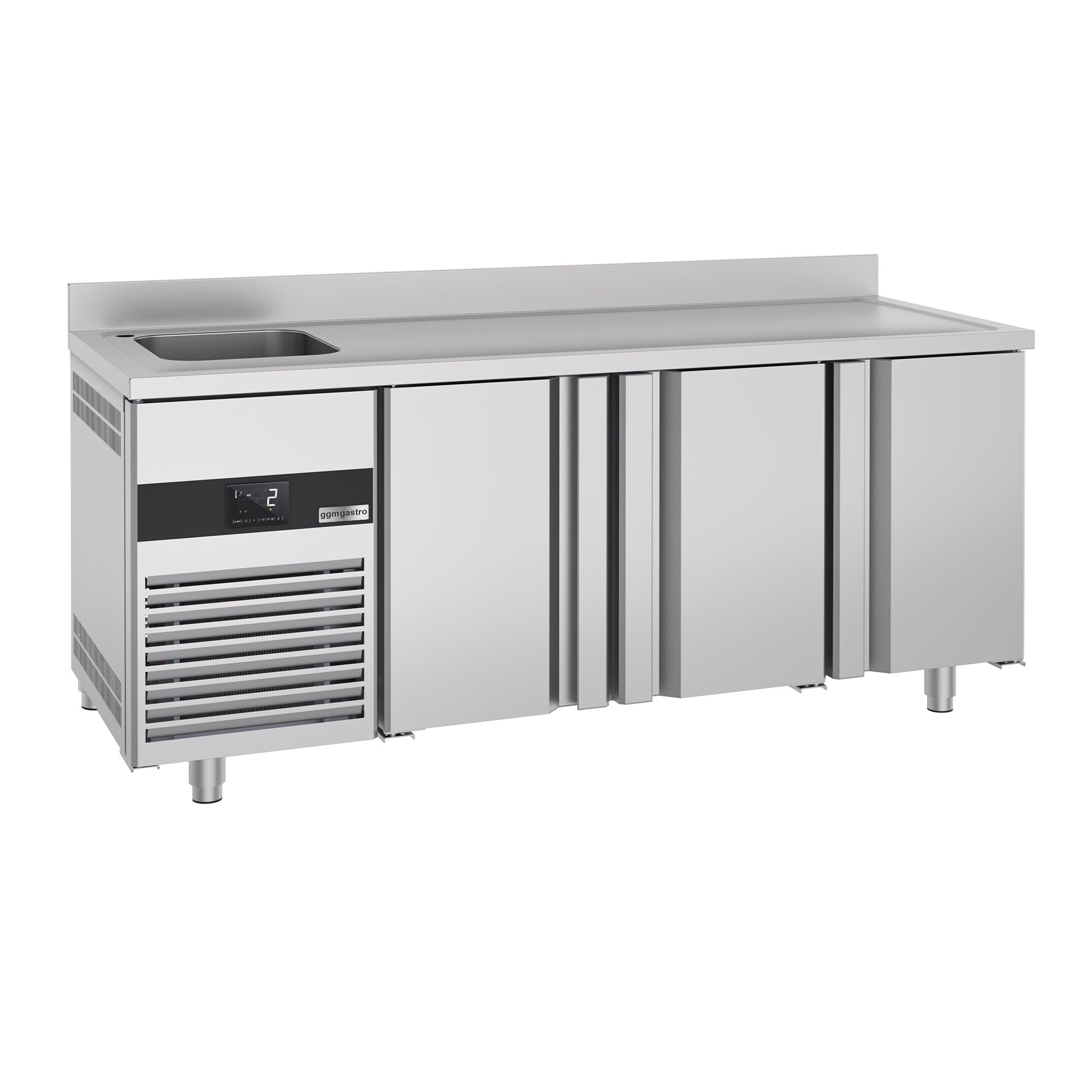 Cooling counter premıum - 1900x700mm - 3 doors, 1 Left Evyeli & Back