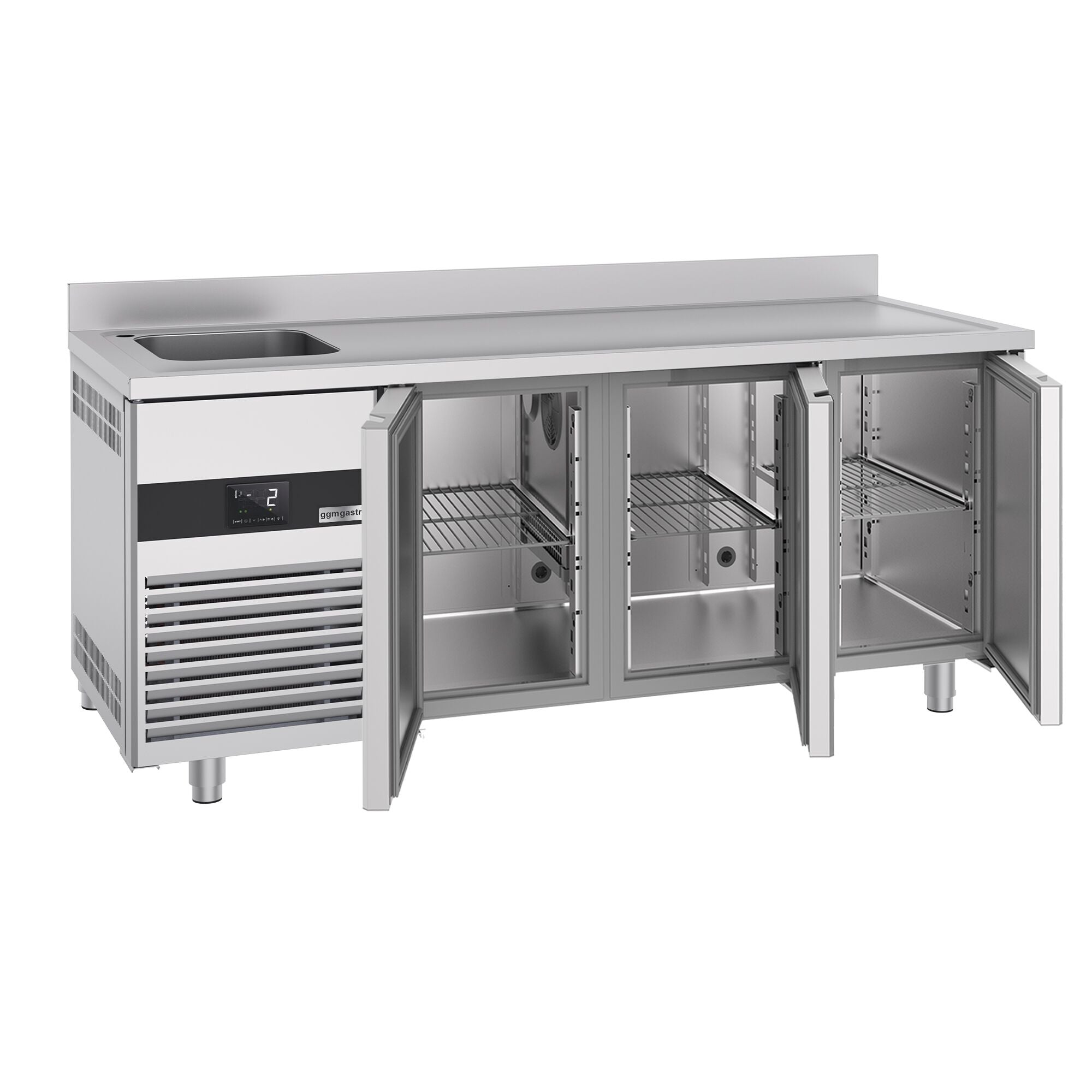 Cooling counter premıum - 1900x700mm - 3 doors, 1 Left Evyeli & Back