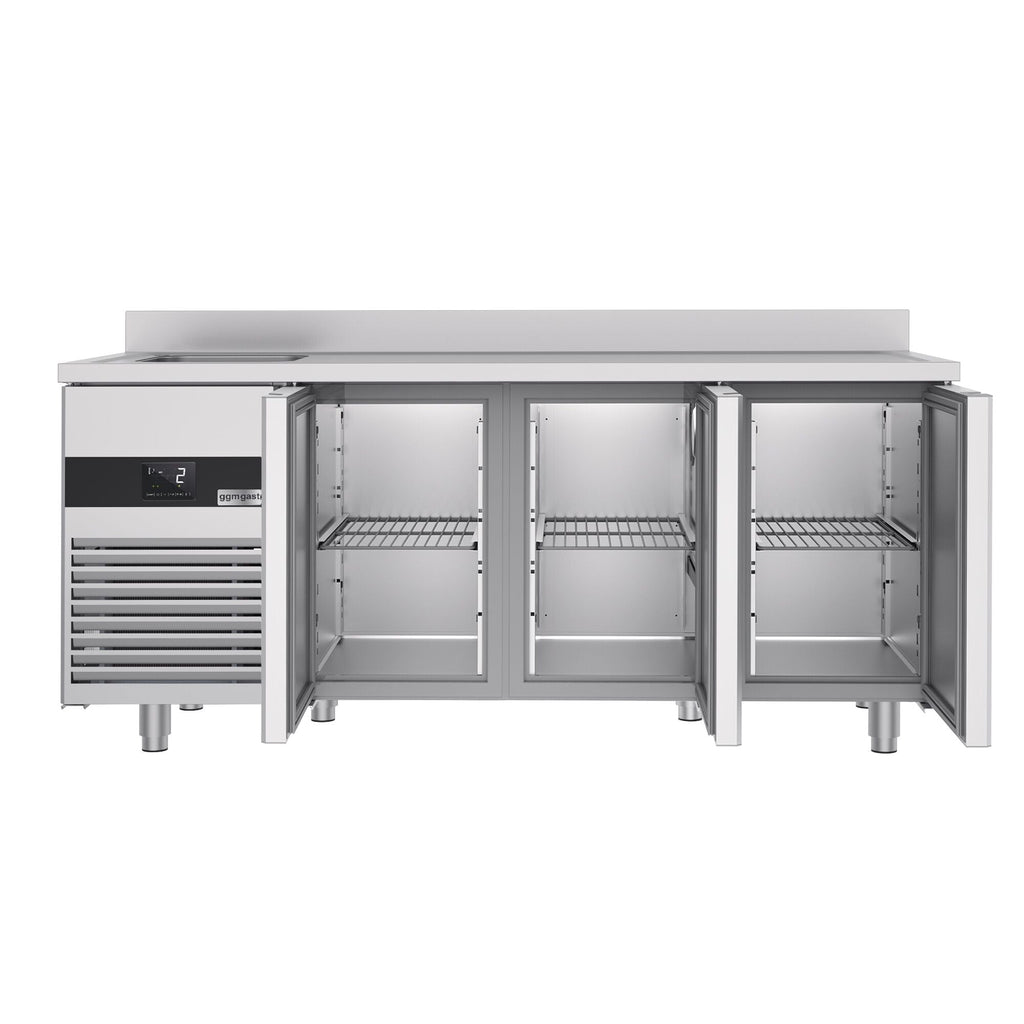 Cooling counter premıum - 1900x700mm - 3 doors, 1 Left Evyeli & Back