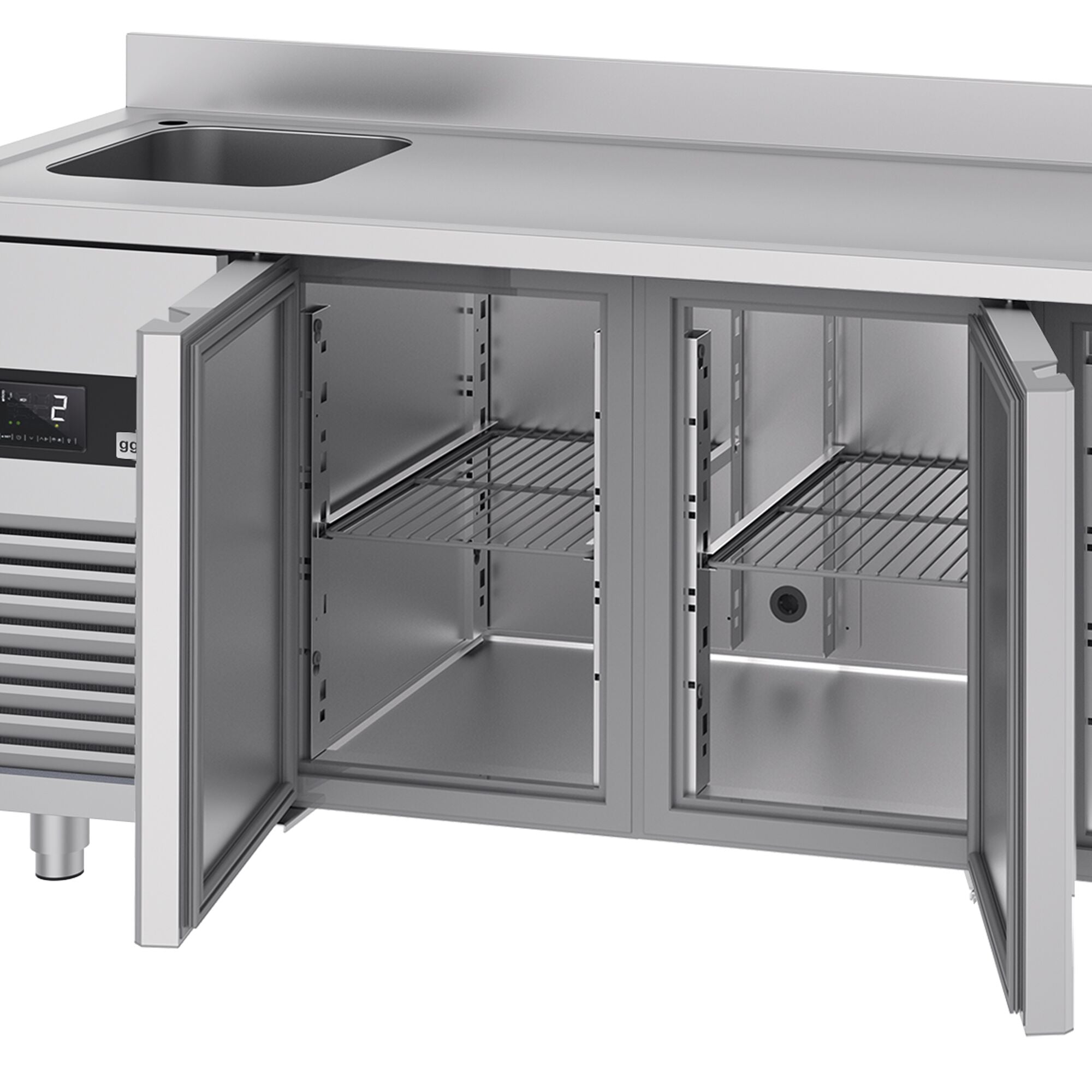 Cooling counter premıum - 1900x700mm - 3 doors, 1 Left Evyeli & Back